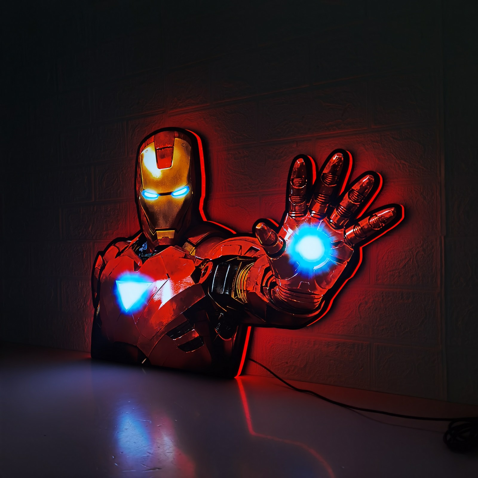Iron Man – Oversized 3D LED Pinball Topper Lightbox (Hero Mode) - Enhance Your Gaming Experience!