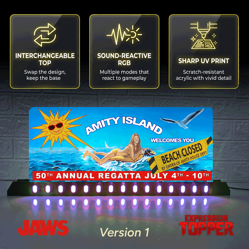 JAWS: Amity Island Beach Closed - Expression Topper with Sound-Reactive RGB Base