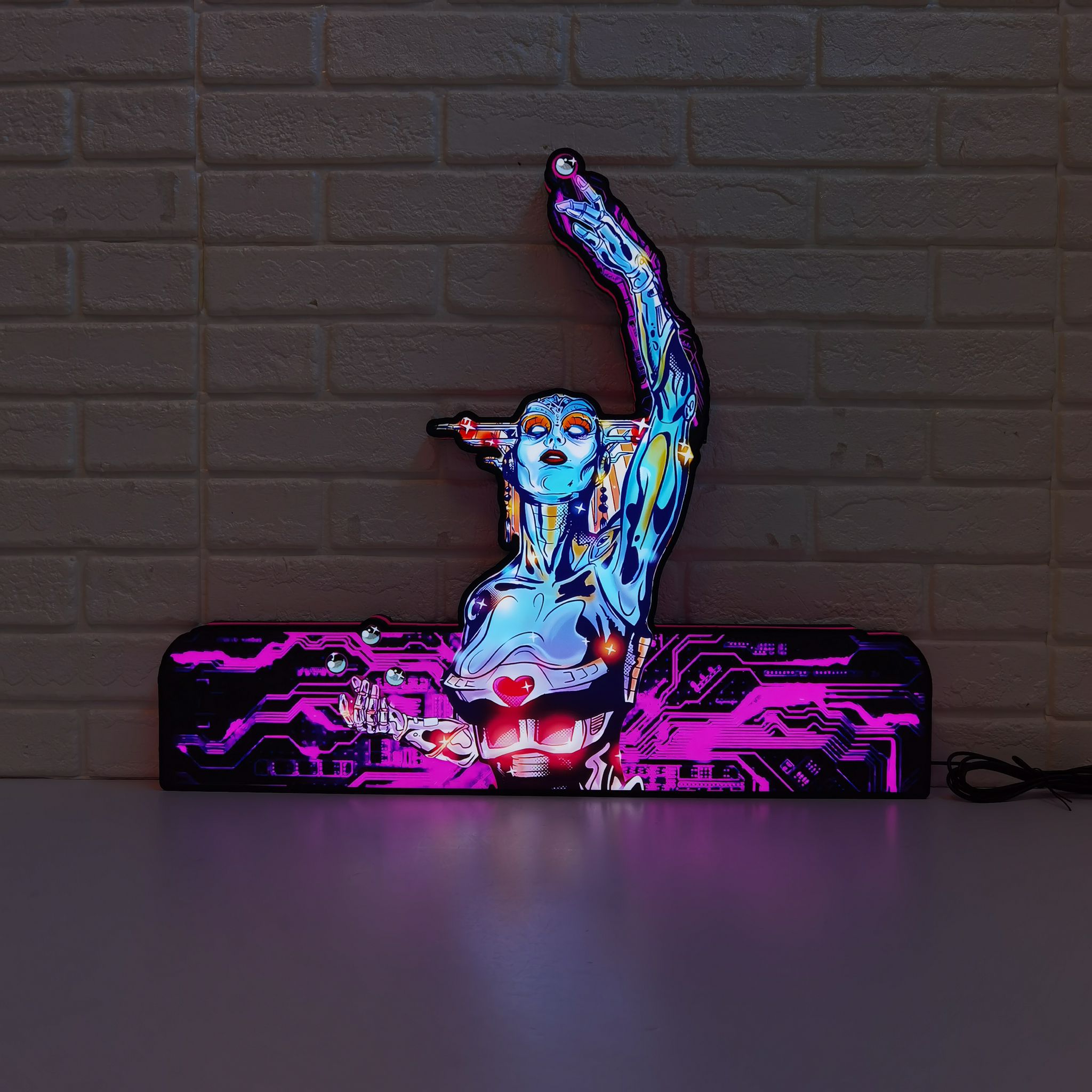 Rare Bride of PinBot Pinball Topper with LED Radiance! – USB Dimmeable