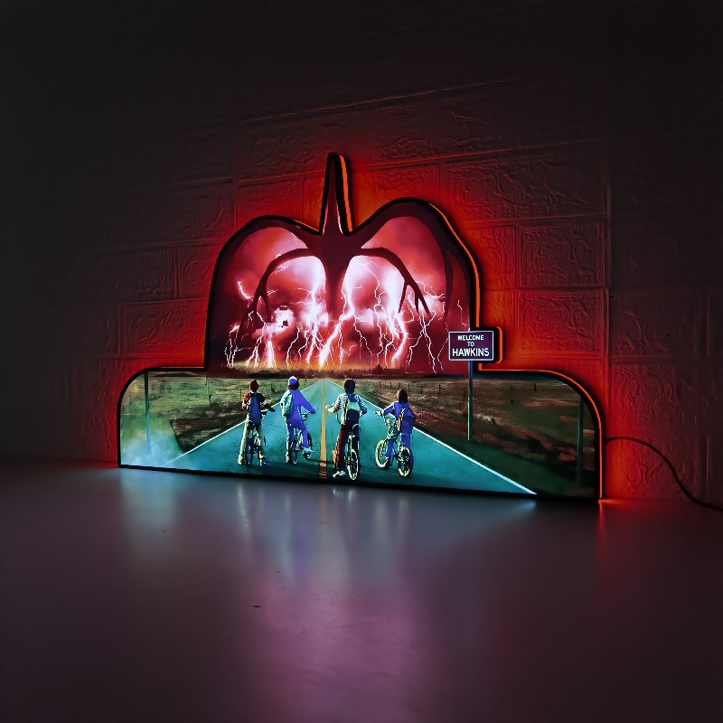 Stranger Things “Road to Hawkins” 3D LED Pinball Topper – USB Powered – Fully Dimmable