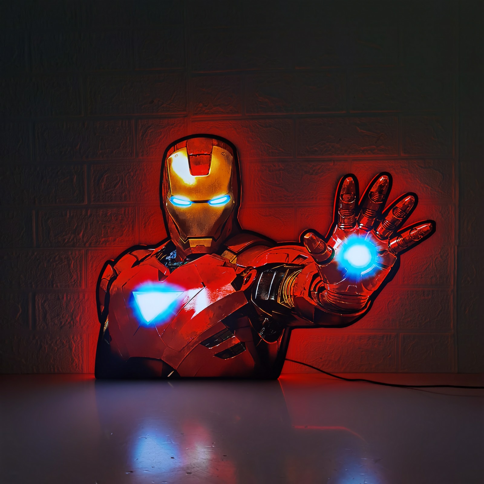 Iron Man – Oversized 3D LED Pinball Topper Lightbox (Hero Mode) - Enhance Your Gaming Experience!