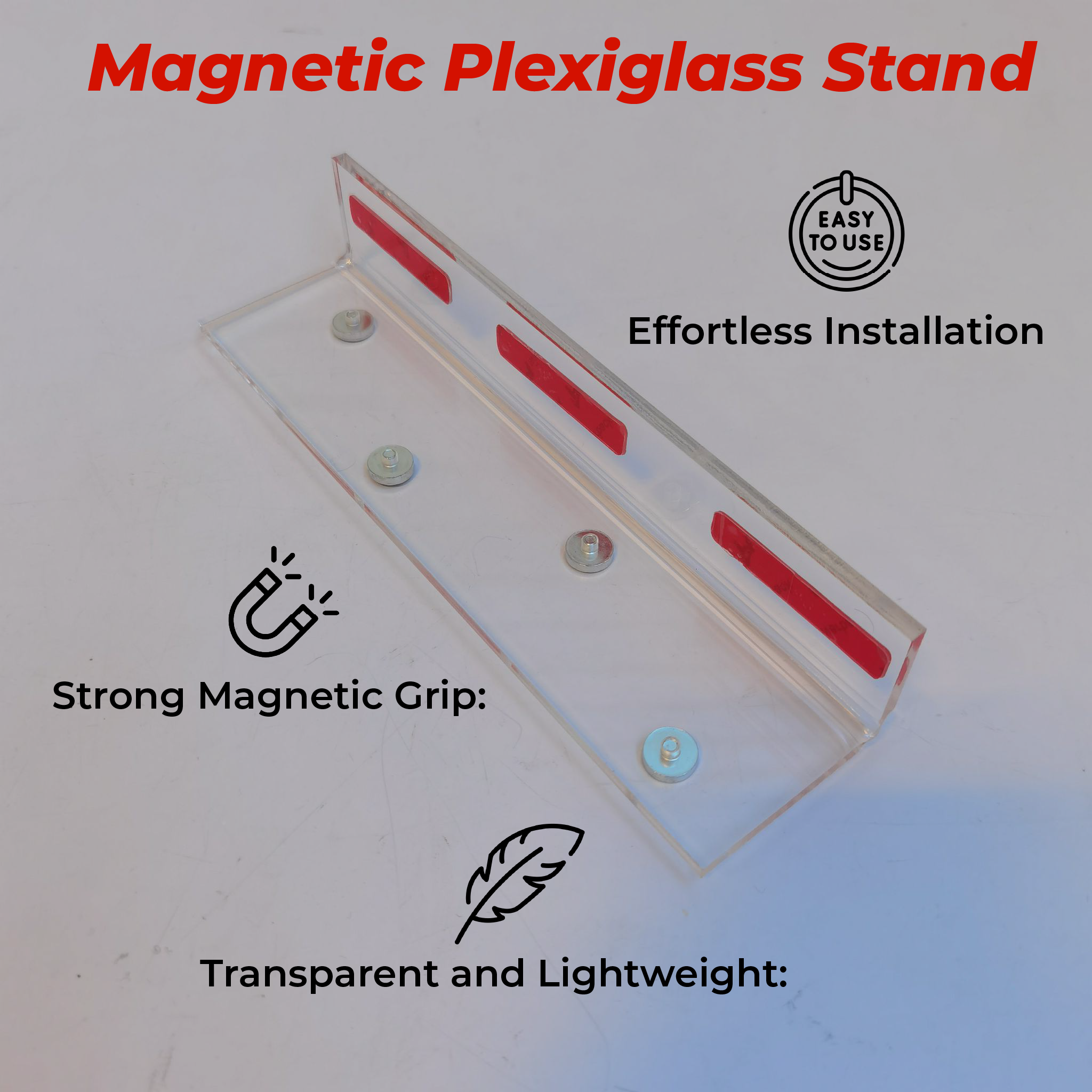 Magnetic Plexiglas Stand for Pinball Toppers - Elevate Your Game Room Display!