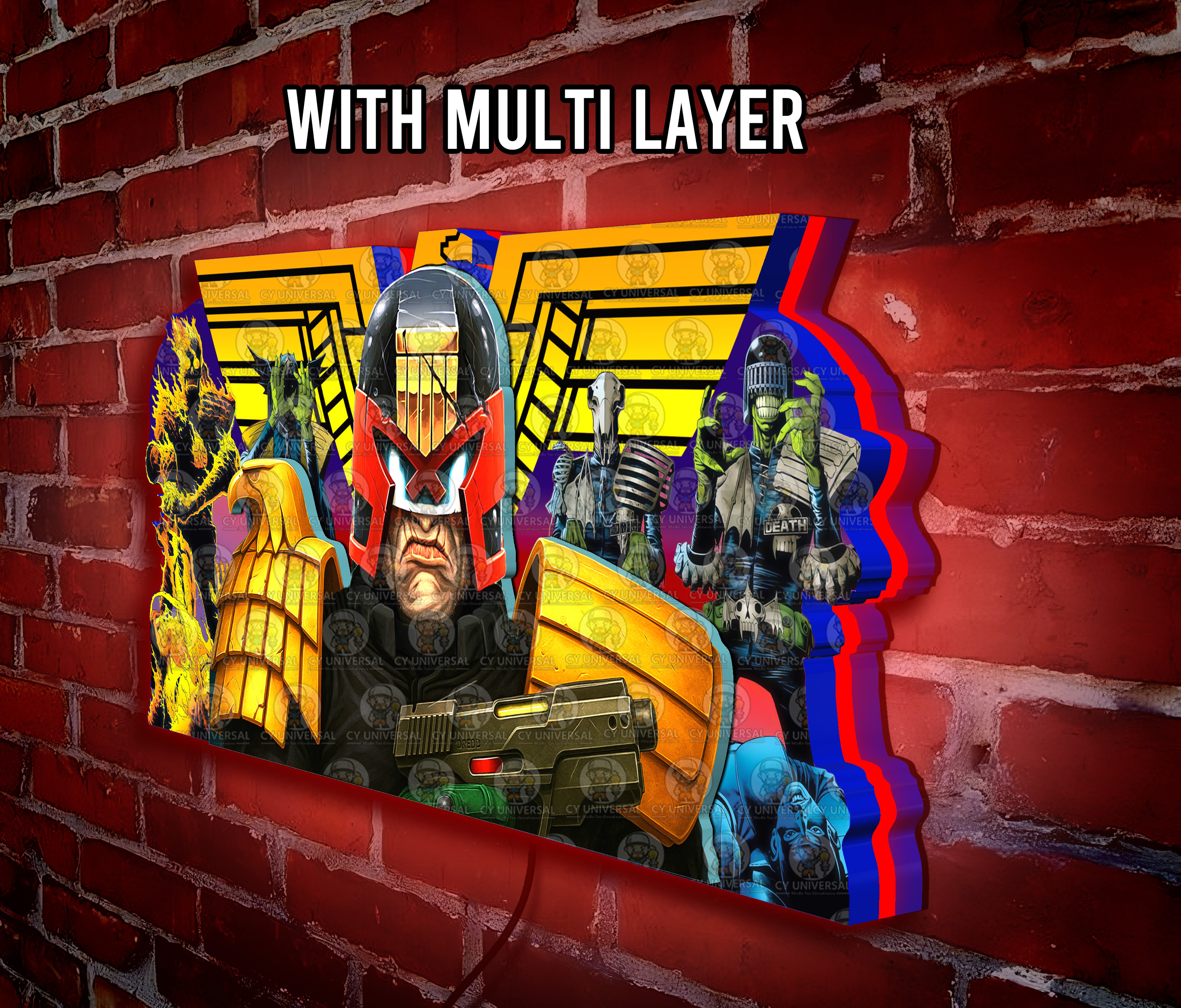 Judge Dredd – I AM THE LAW Edition – 3D LED Topper