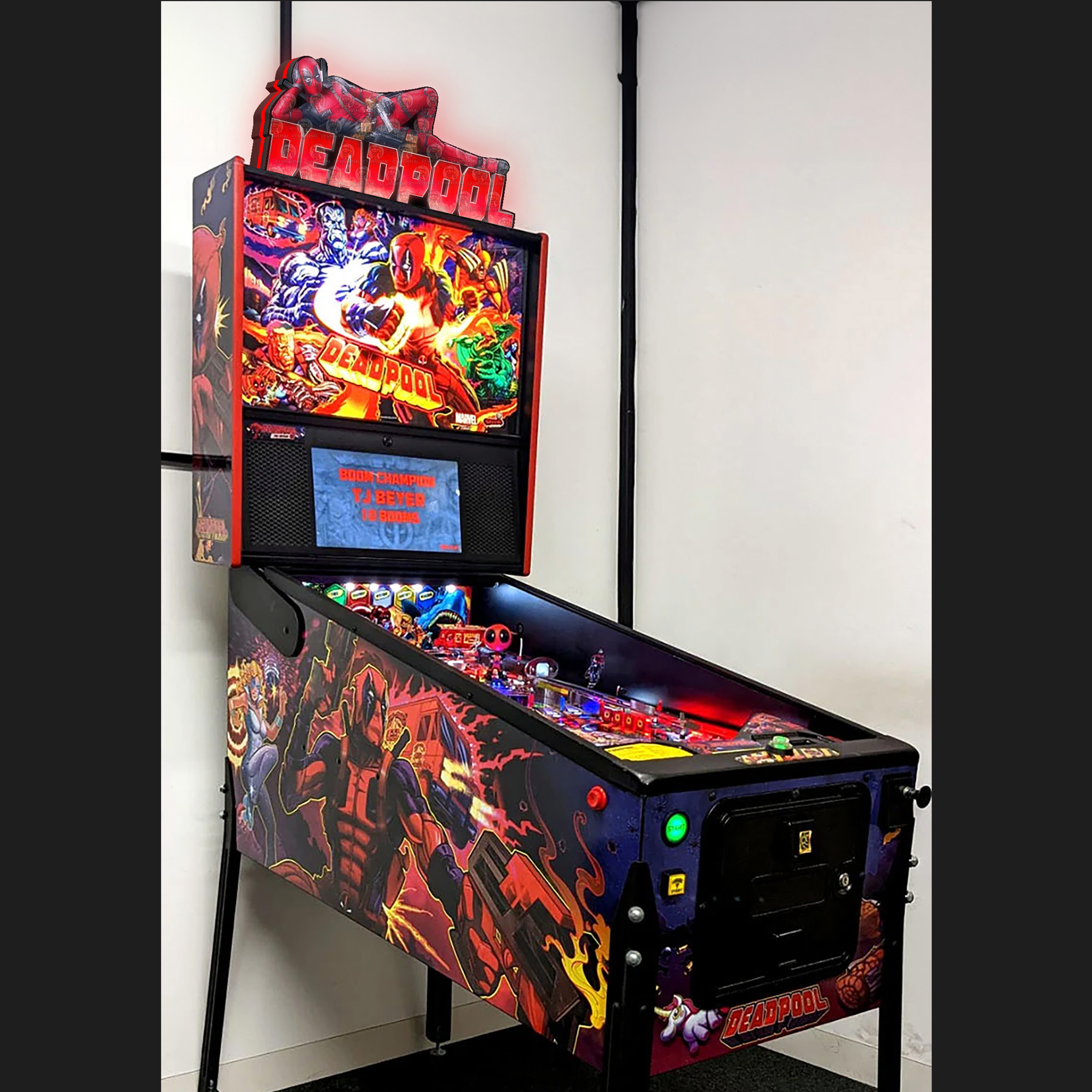 Ultra Sexy Deadpool Pinball Topper LED Lightbox - Not so maximum effort pinball topper - Enhance Your Gaming Experience!