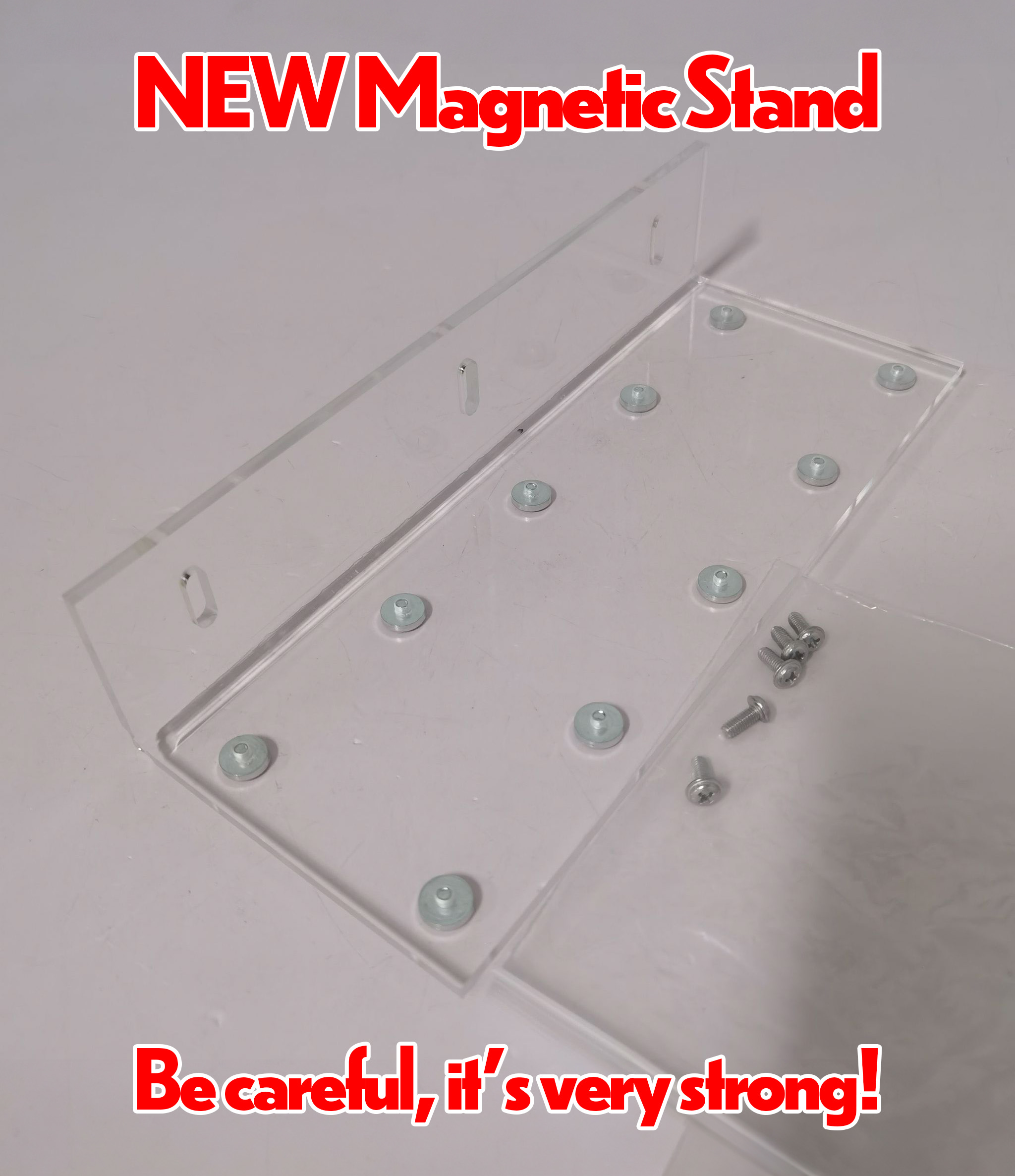 Magnetic Plexiglas Stand for Pinball Toppers - Elevate Your Game Room Display!