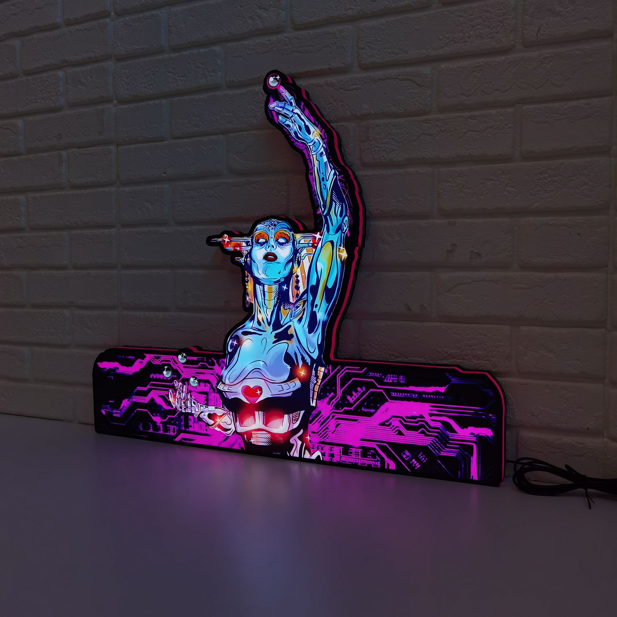 Rare Bride of PinBot Pinball Topper with LED Radiance! – USB Dimmeable