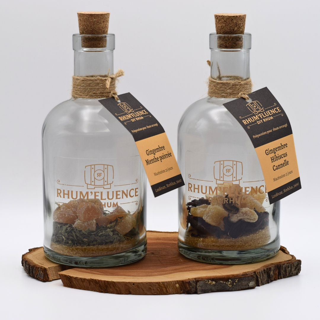 Ginger Lover : Gingembre Menthe poivrée et Gingembre Hibiscus Cannelle
