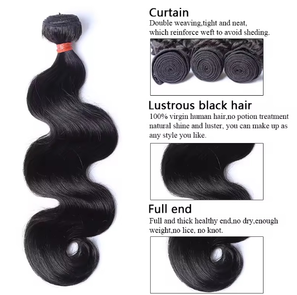 Top Virgin Brazilian virgin human Hair Bundles  300g Body Wave 12-30 inches