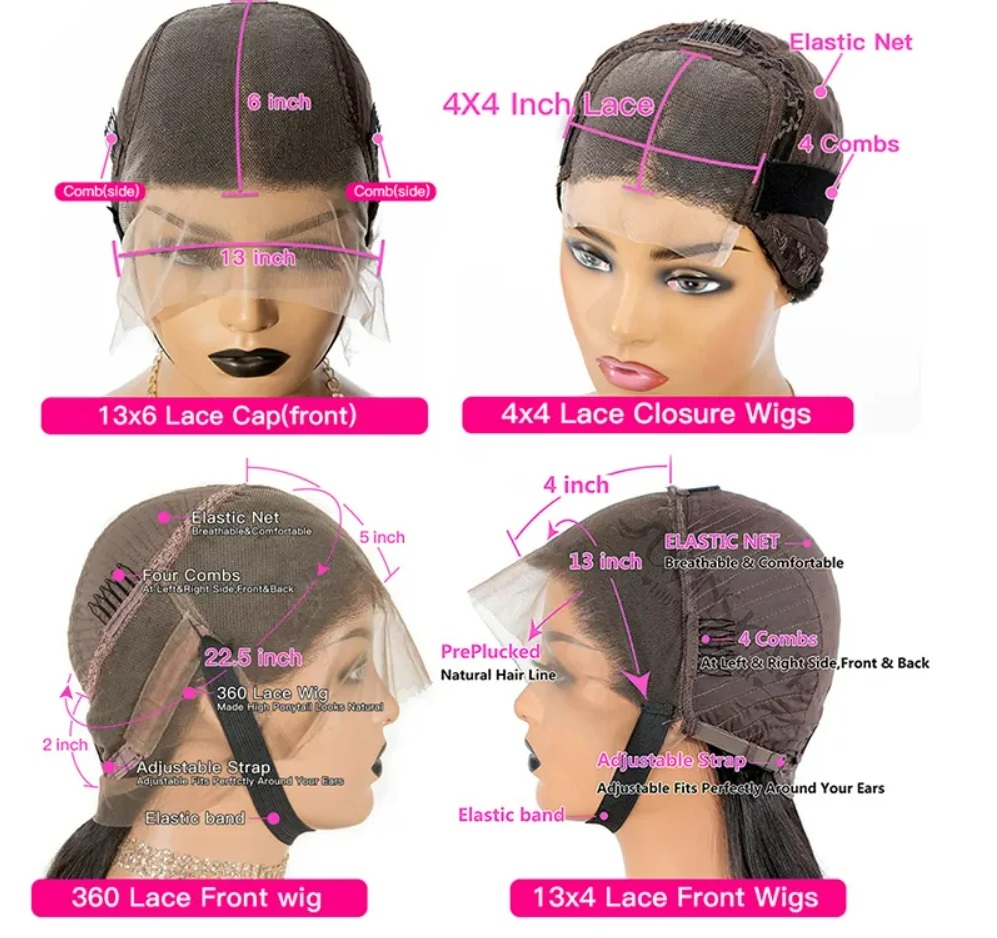 Transparent HD lace wig Wholesale Deep Wave 5x5 Lace Closure Black Wigs 180% Density