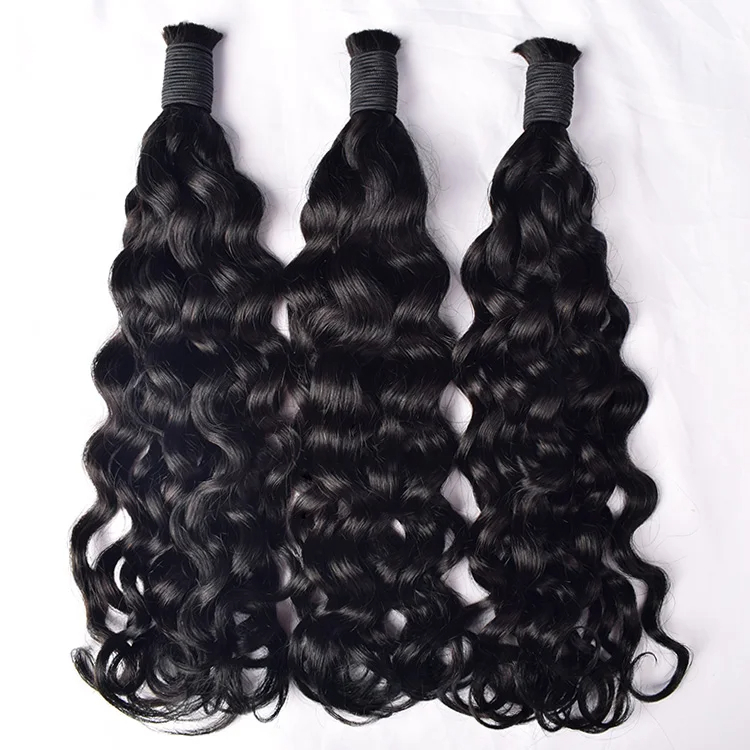 braiding hair for knotless braids- Brazilian bulk hair Italian curly (No Weft) 300g