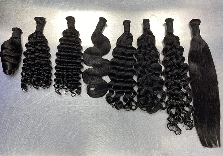 braiding hair for knotless braids- Brazilian bulk hair Italian curly (No Weft) 300g