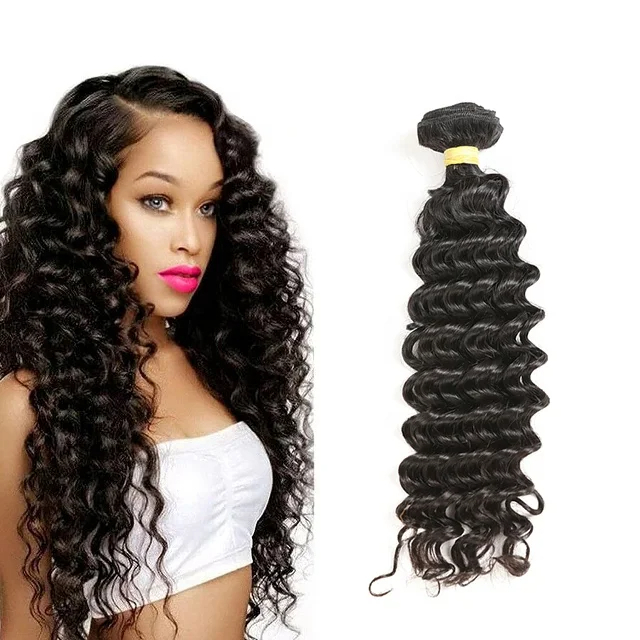  300g  10A  Brazilian human Hair Bundles   deep Wave 12-30 inches