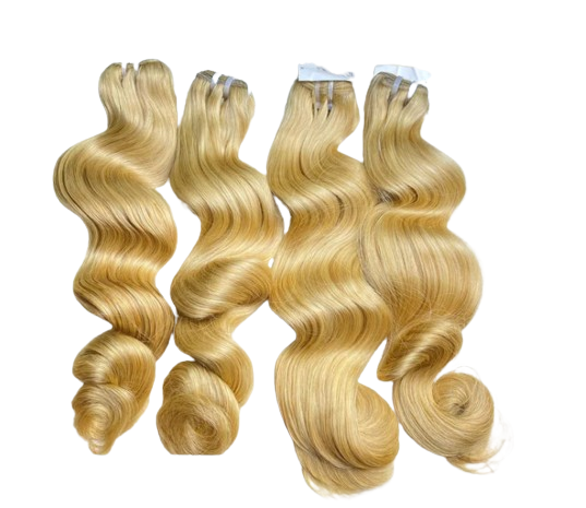  300G Raw Hair Guru Blonde Natural Yummy Wavy Cambodian weft bundle extensions