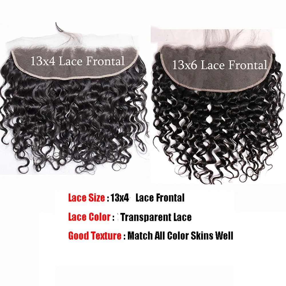 Raw Hair Guru  4 Bundles Top Brazilian wet & wave Hair With 13x4 Lace Frontal
