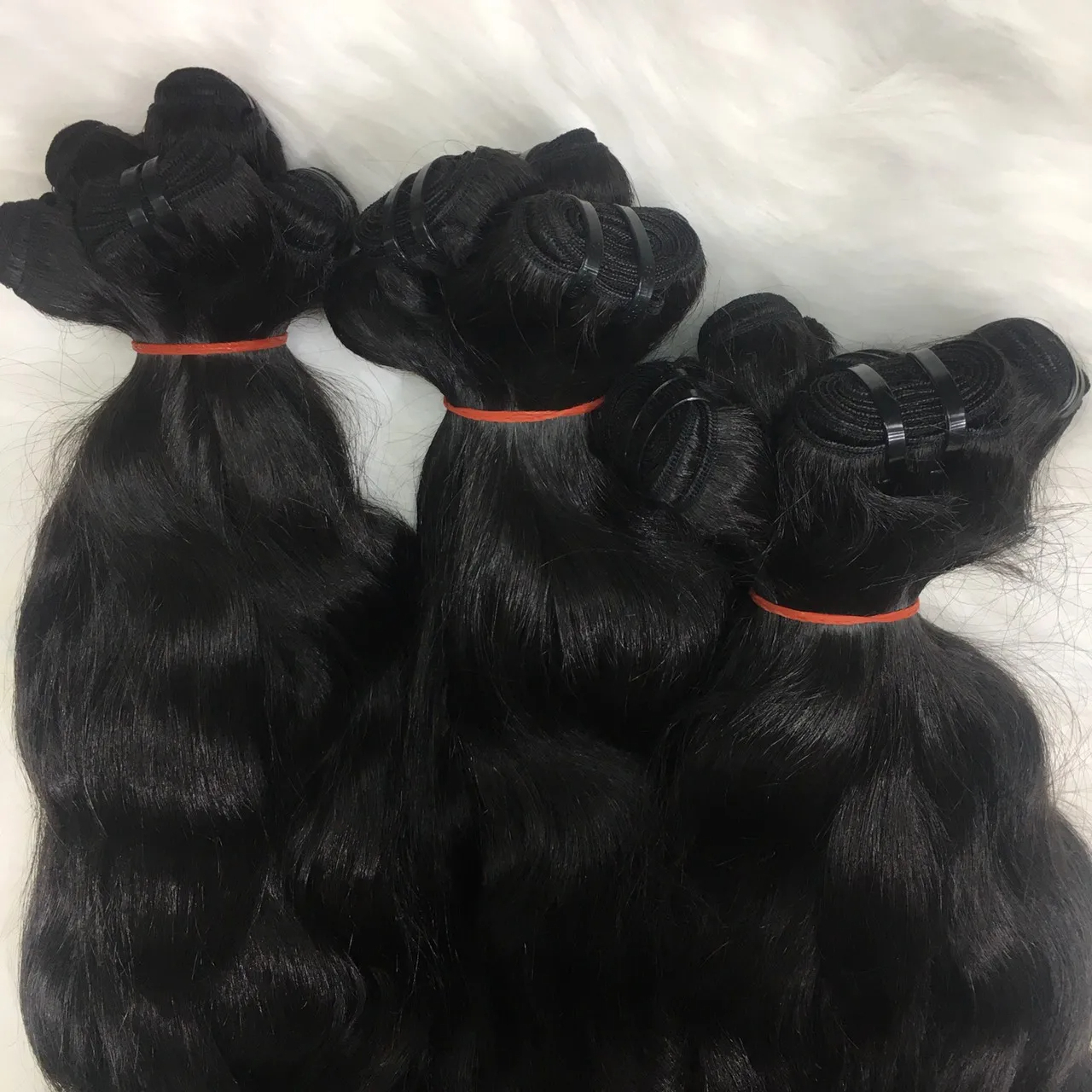 Burmese natural wavy Raw Hair | 100-300g ( weft Bundles) | Exotic Human Hair Extensions