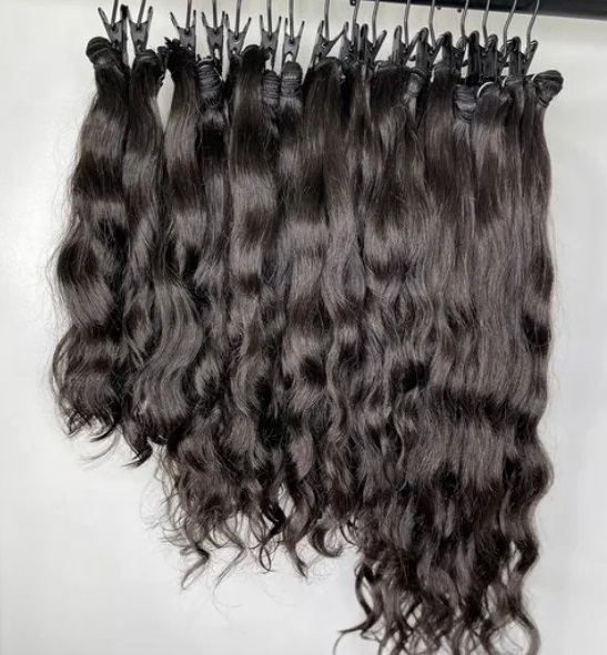 300g Raw Indian human hair Deep Wavy Hair weft 