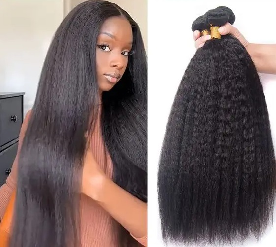 100g Kinky Straight Raw Hair, Blown-Out Texture - Effortlessly blending, natural-looking volume.
