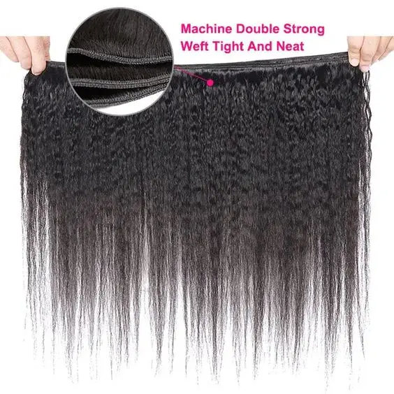 100g Kinky Straight Raw Hair, Blown-Out Texture - Effortlessly blending, natural-looking volume.