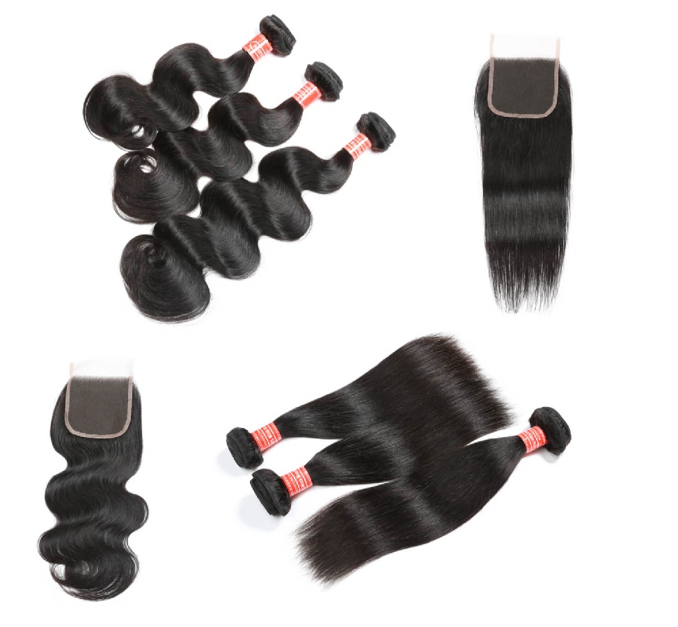 50pcs Wholesale Package Deal: 12A Brazilian Virgin Hair (Bleached to 27) (45 Pieces Bundles + 5 Closure)