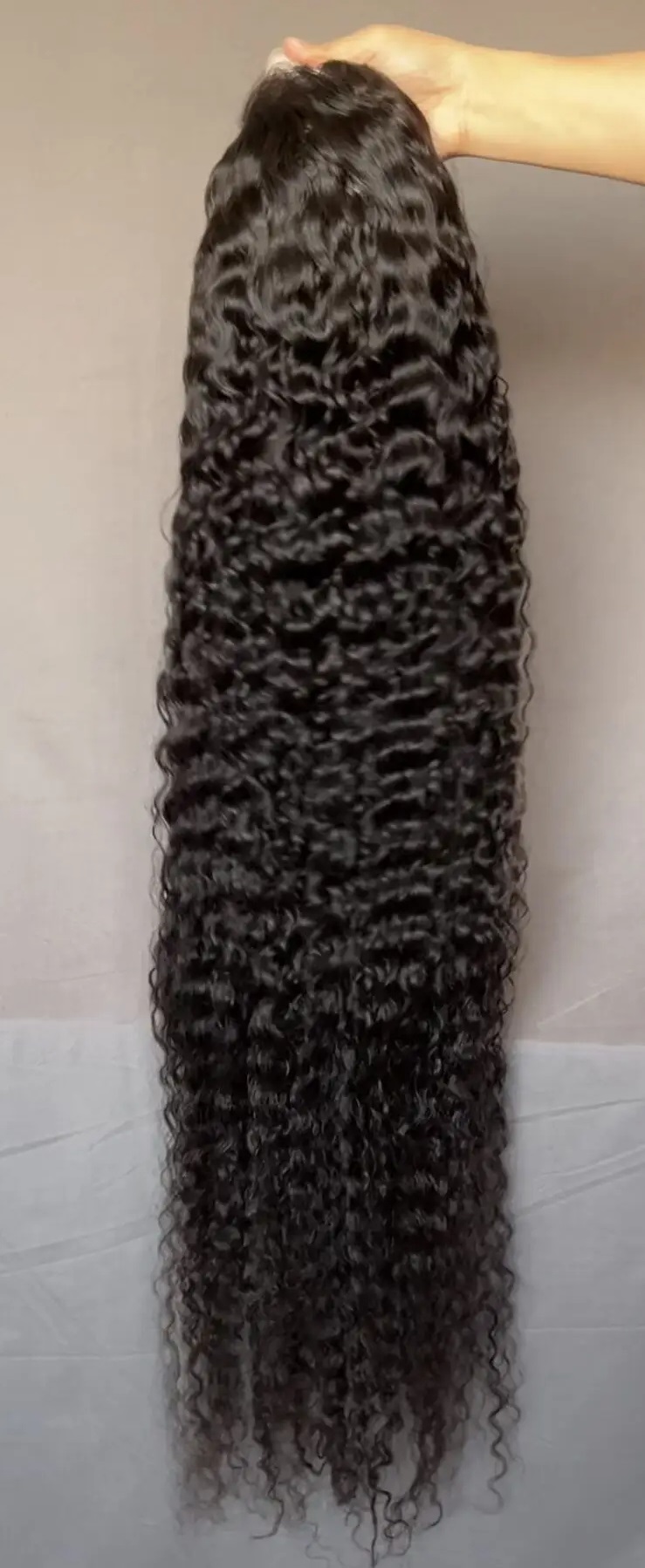 40Inch 12A  Wigs HD lace 13x6  Brazilian Virgin  hair transparent lace frontal 180% Density Wigs  deep waves