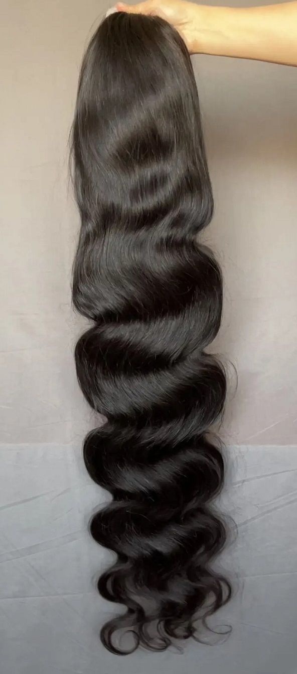 40Inch 12A  Wigs HD lace 13x6  Brazilian Virgin  hair transparent lace frontal 180% Density Wigs  deep waves