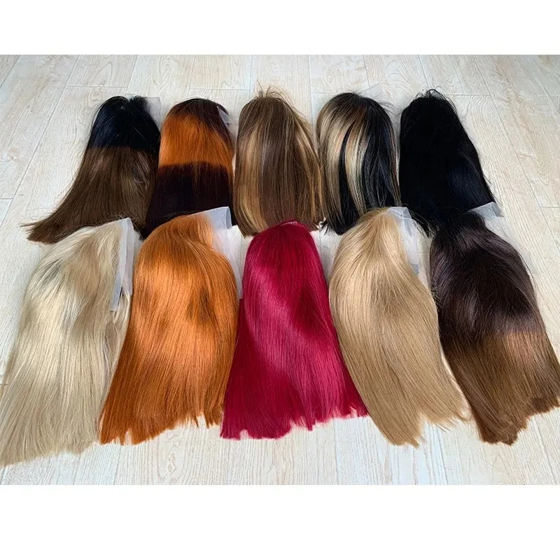 150%   Straight Bob lace Wigs  Brazilian virgin Hair 13x4