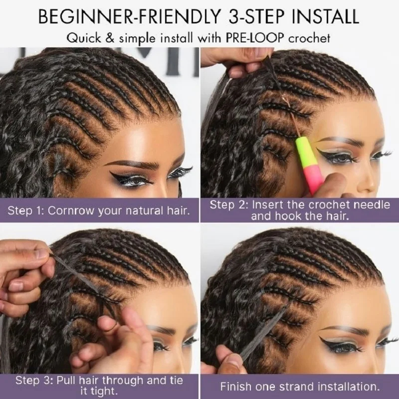 Deep Wave Crochet Human Hair Extensions