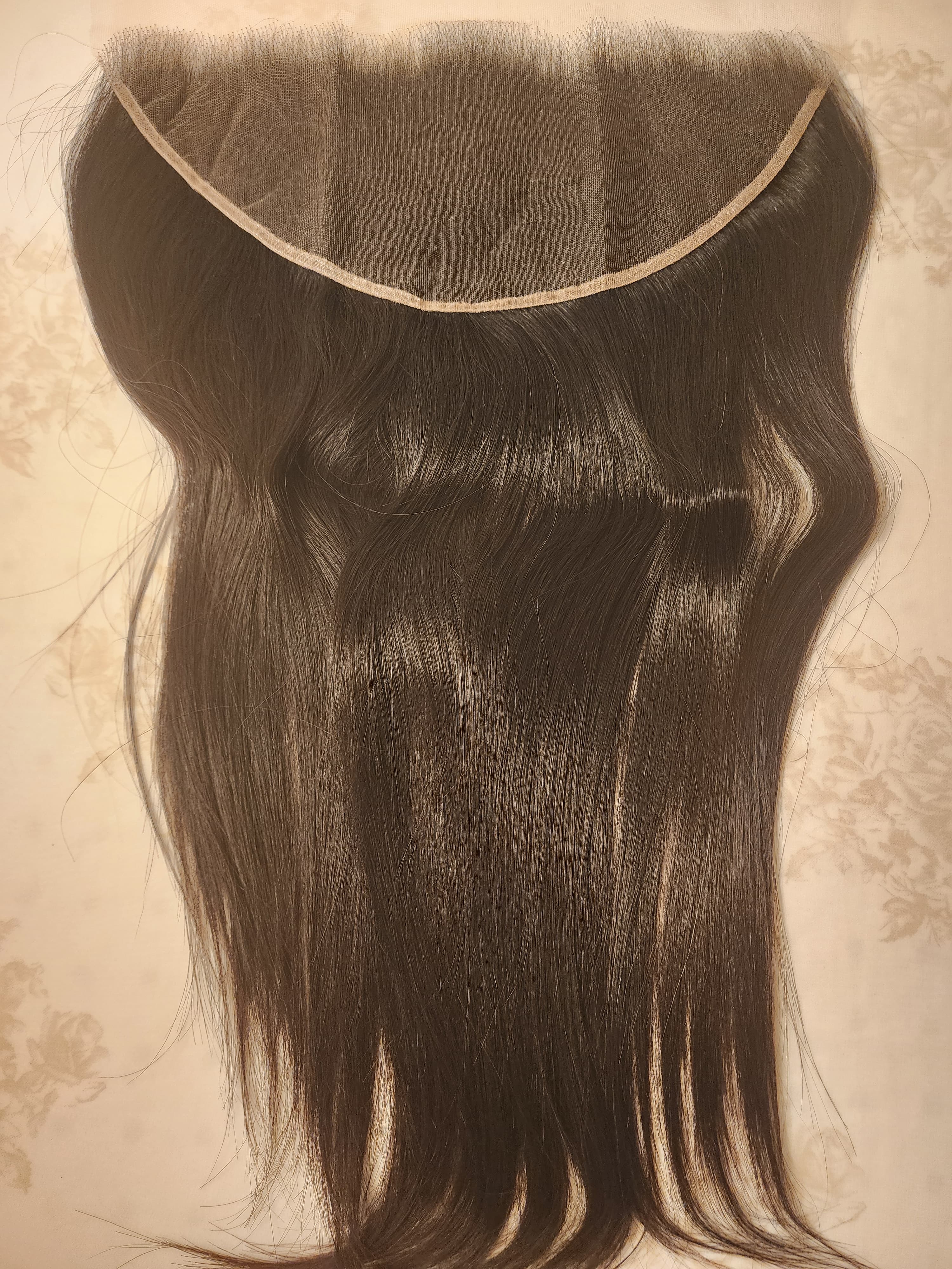 Custom Made — 16-inch Raw Straight 13x6 HD Lace Frontal (Cambodian Hair, Korean Knots, Double Drawn)
