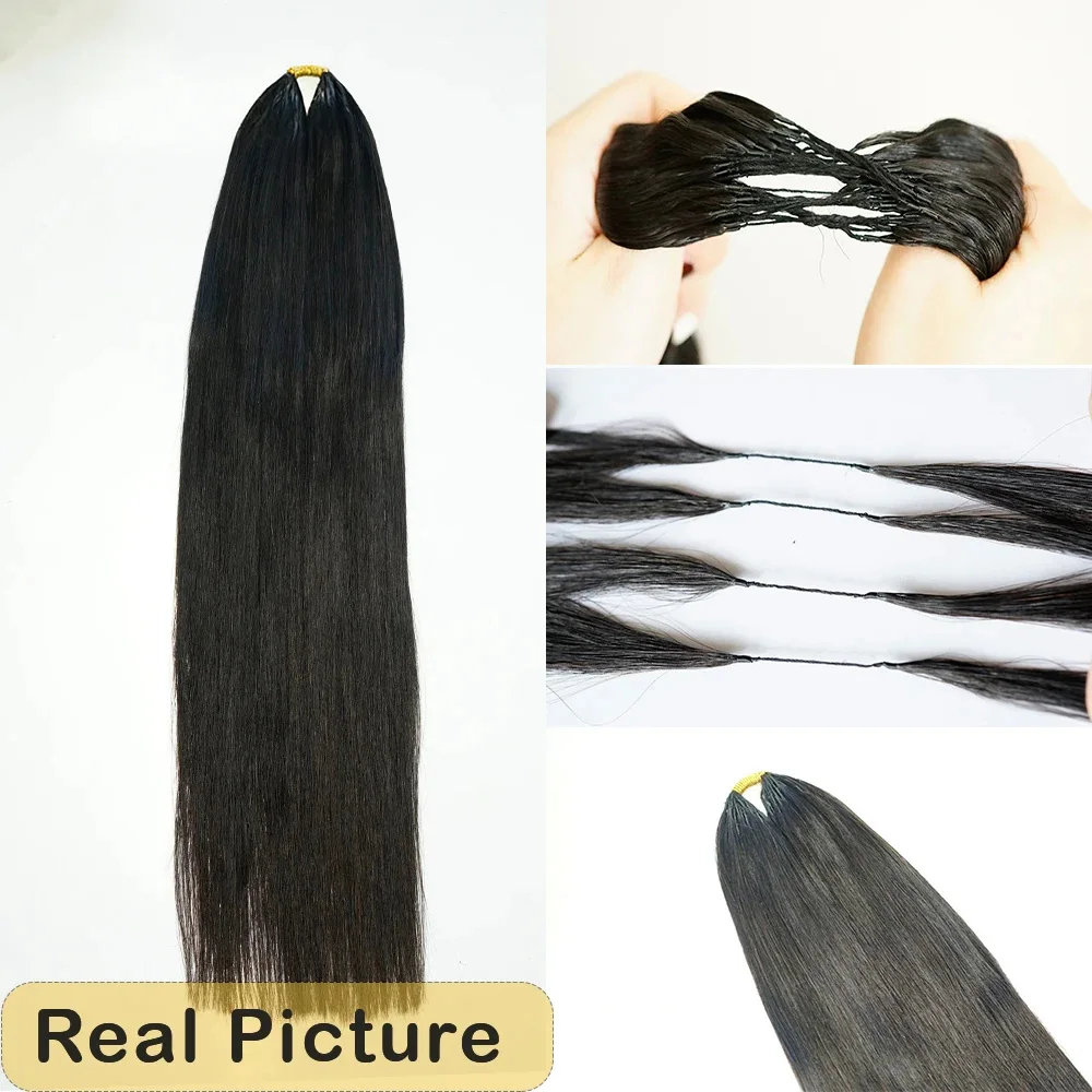 Yaki Straight Crochet Human Hair Extensions  