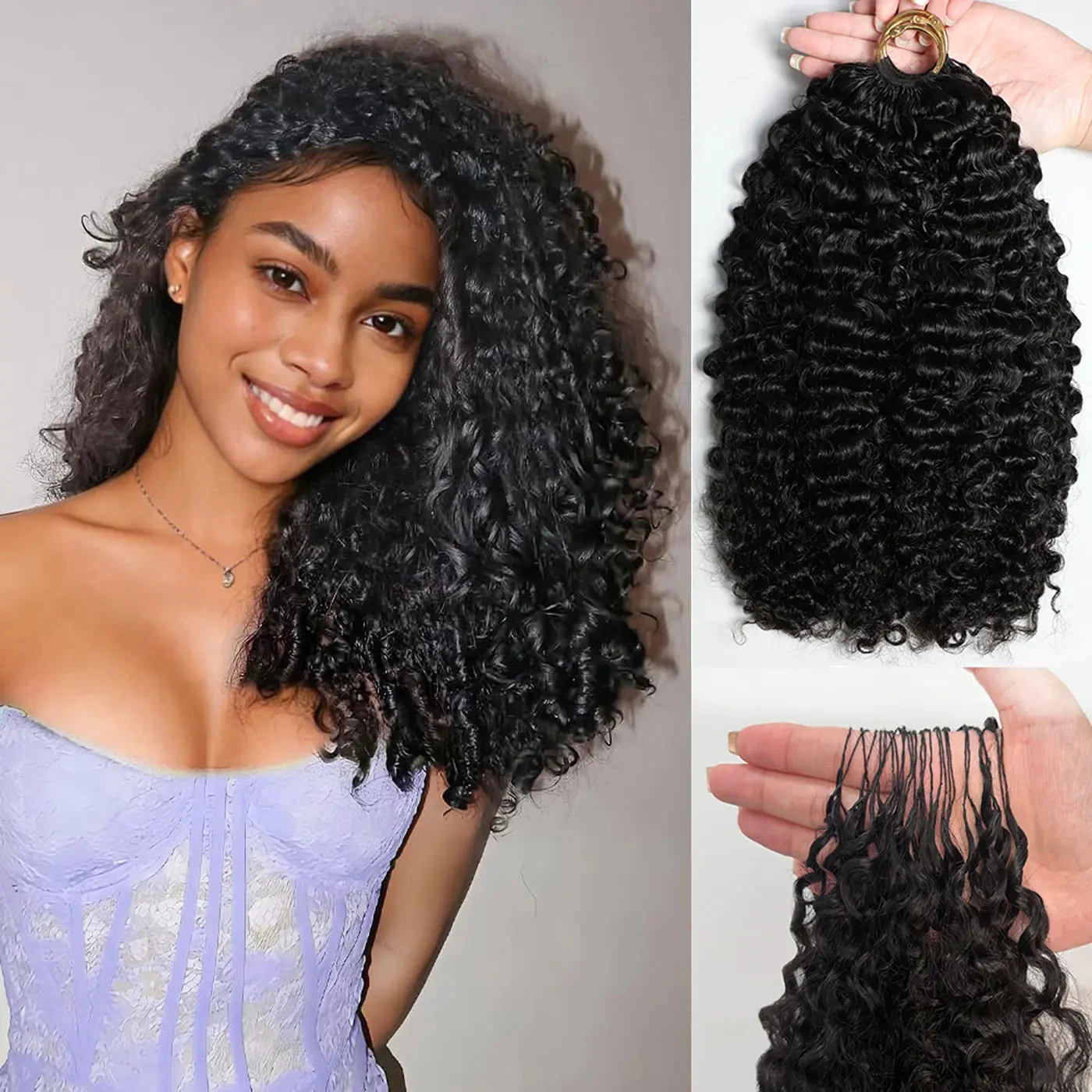 60G-80G Body Wave Crochet Human Hair Extensions 