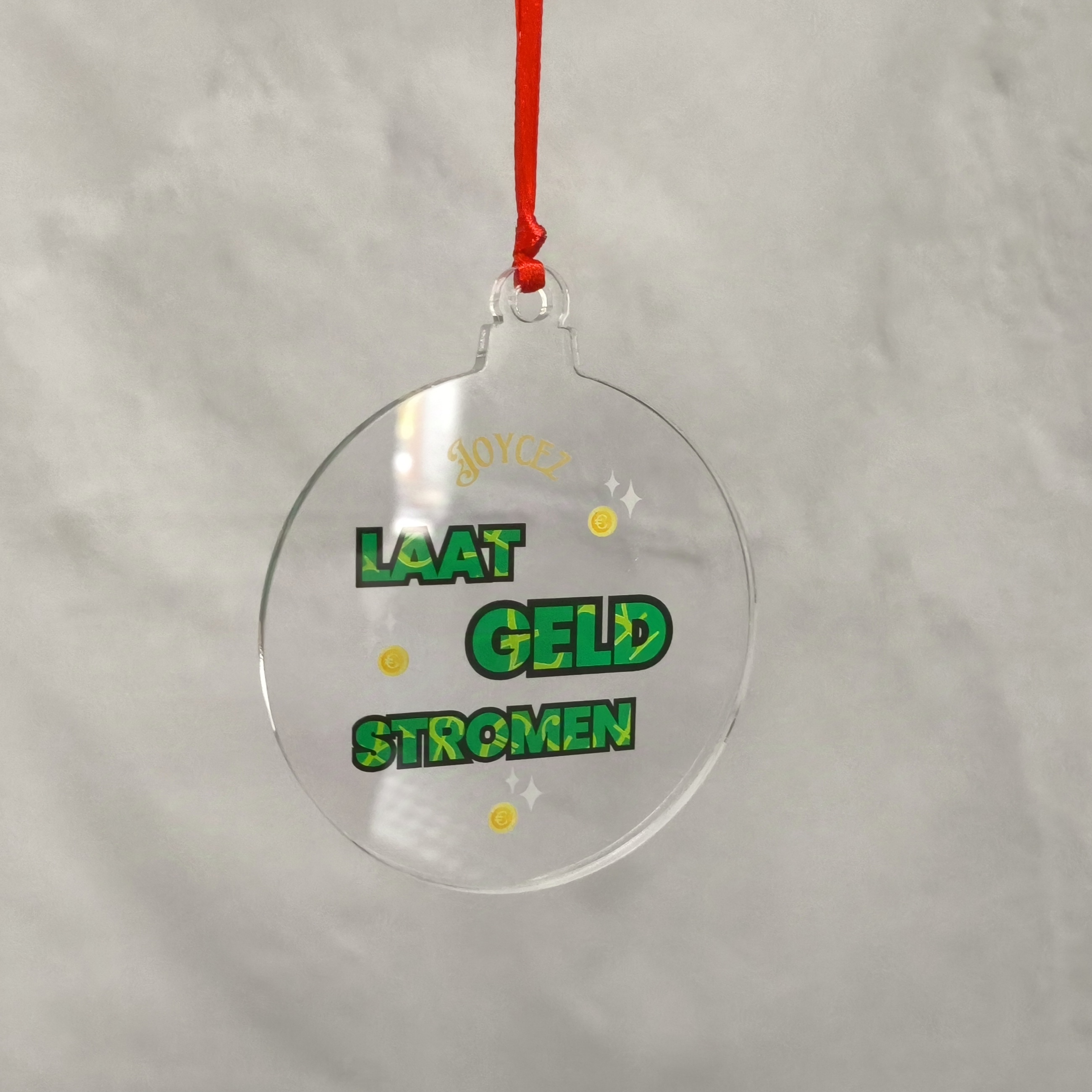 Kerstbal Laat geld stromen