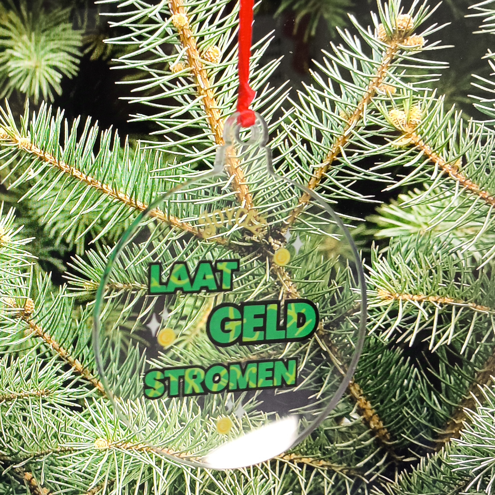 Kerstbal Laat geld stromen
