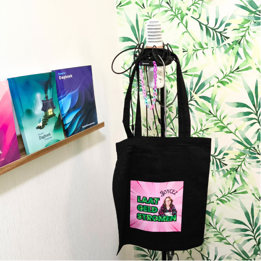 Zwarte canvastas met album cover Joycez