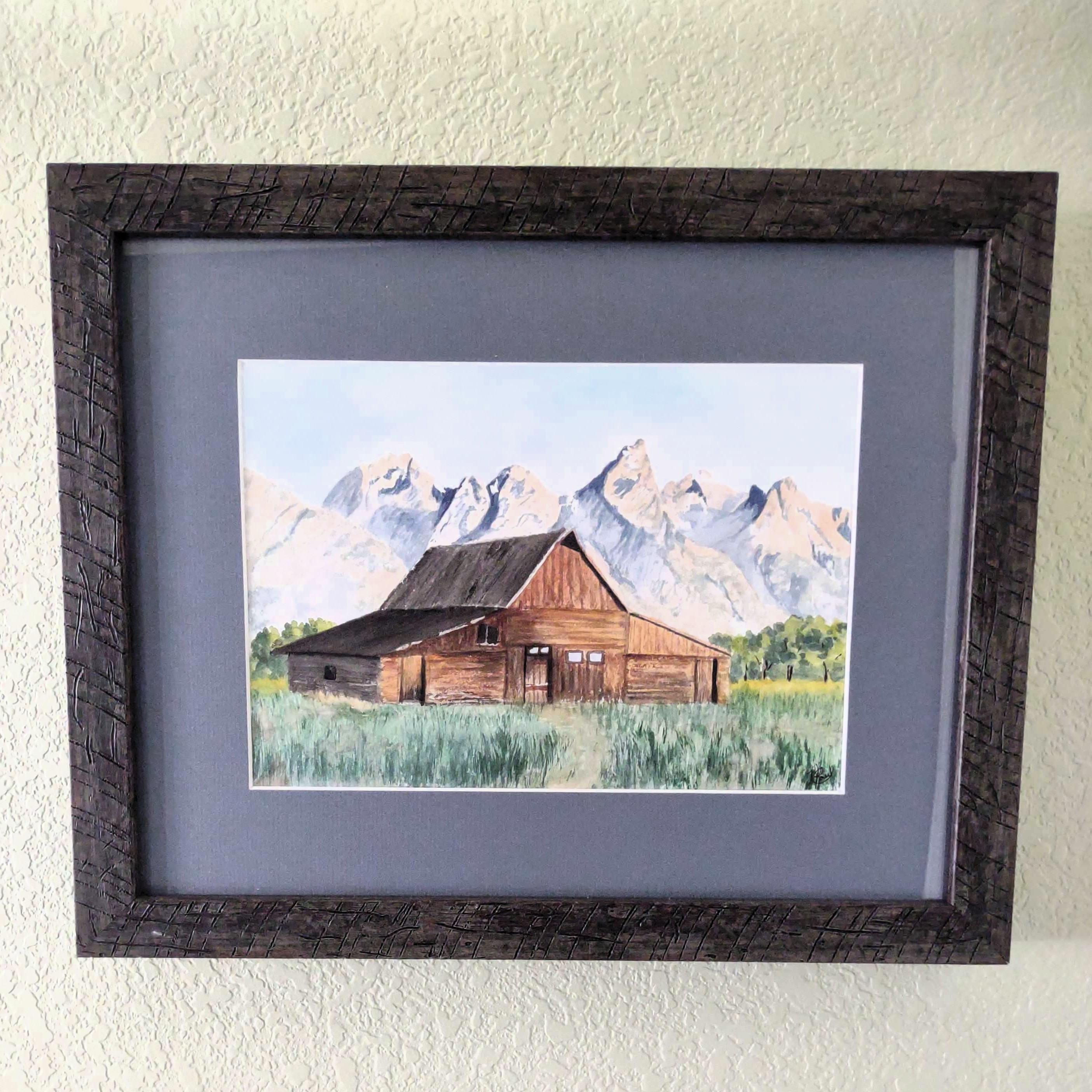 Barn and Tetons