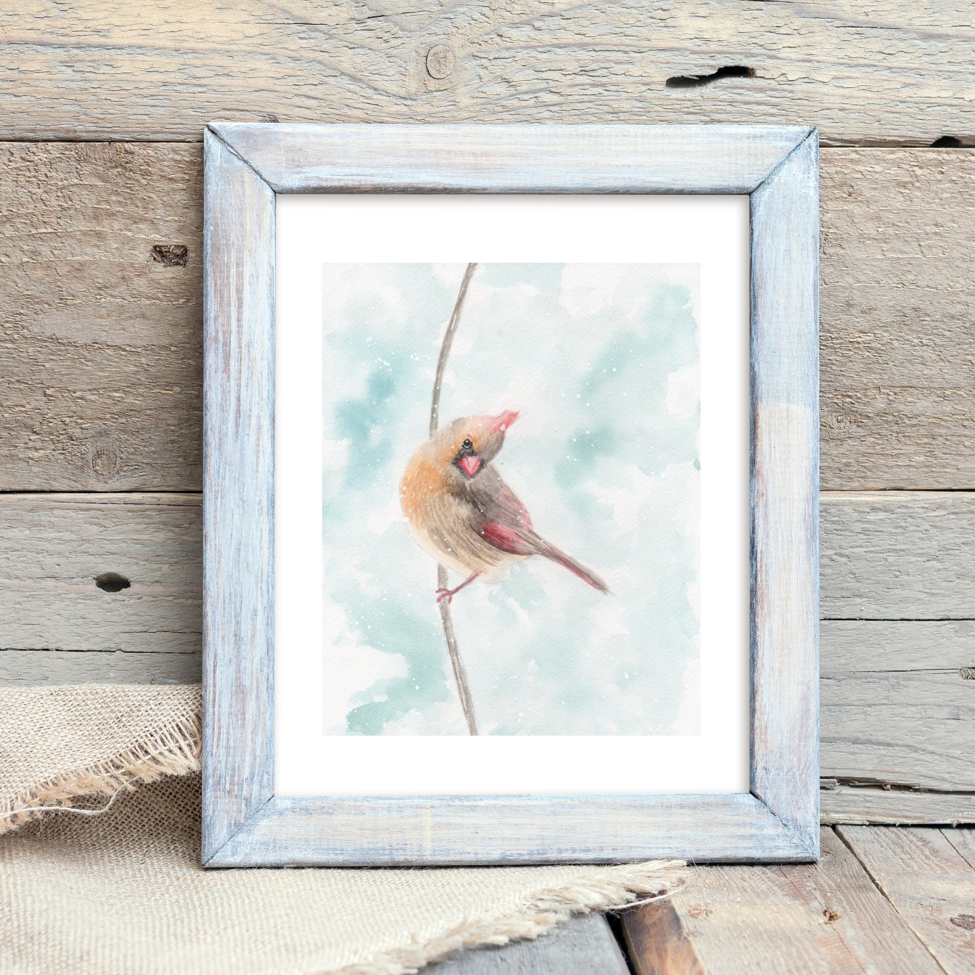 Watercolor Bird Art Print