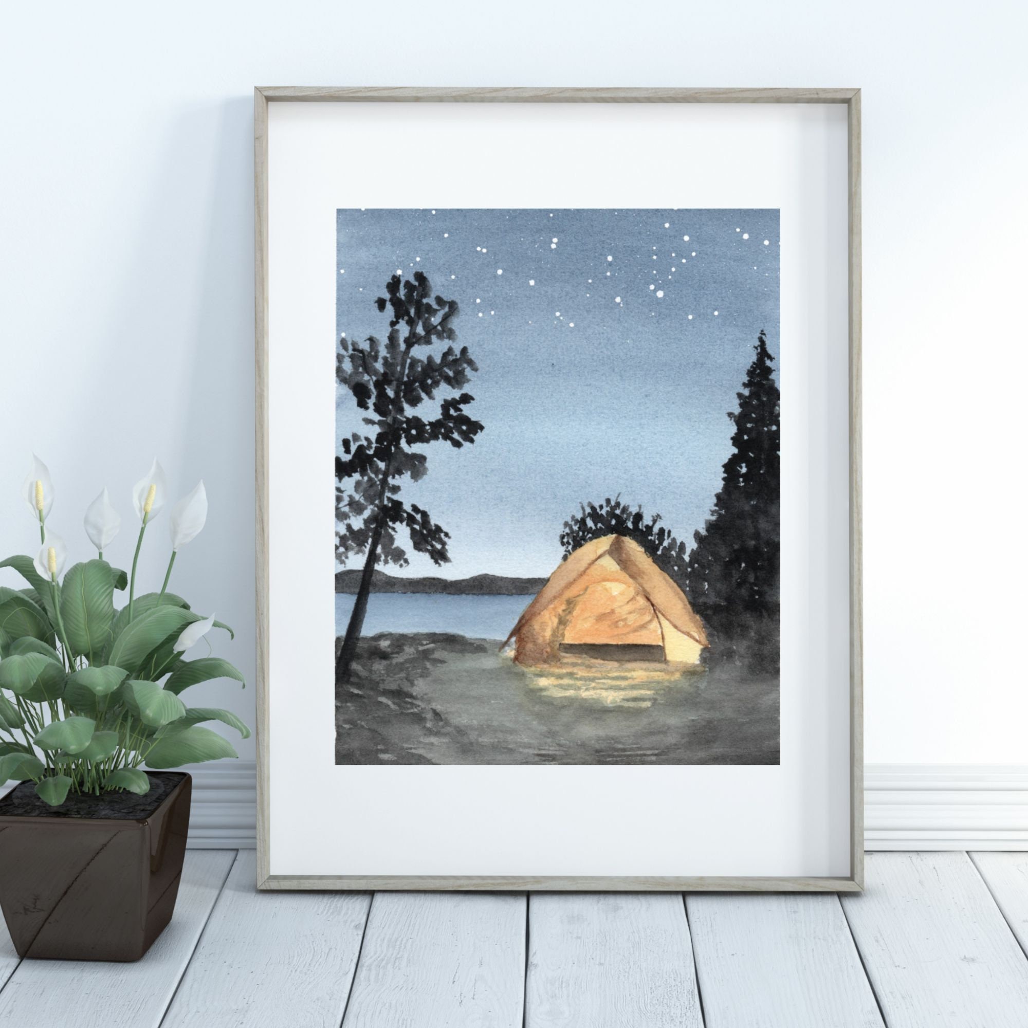 Camping Under the Stars Art Print