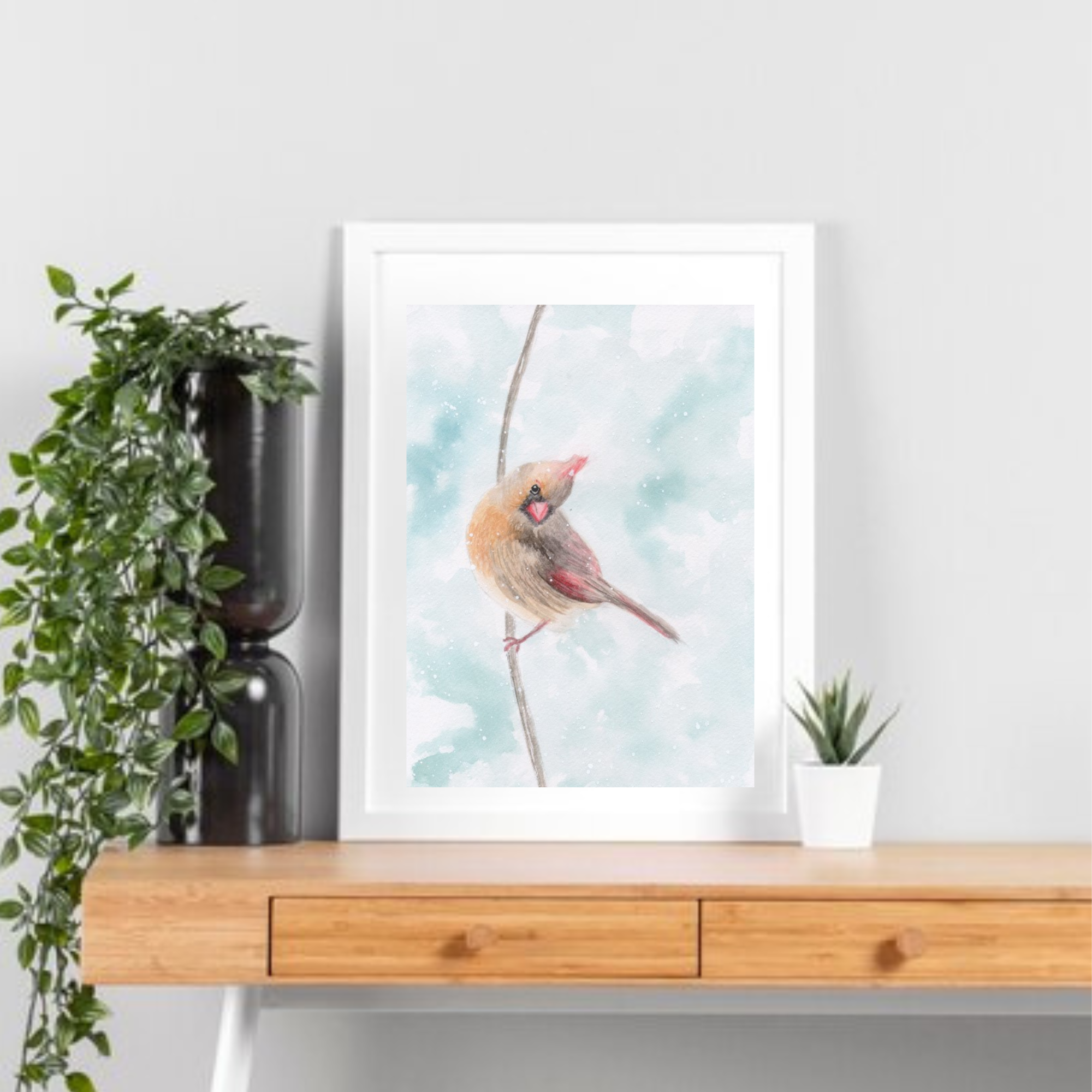 Watercolor Bird Art Print