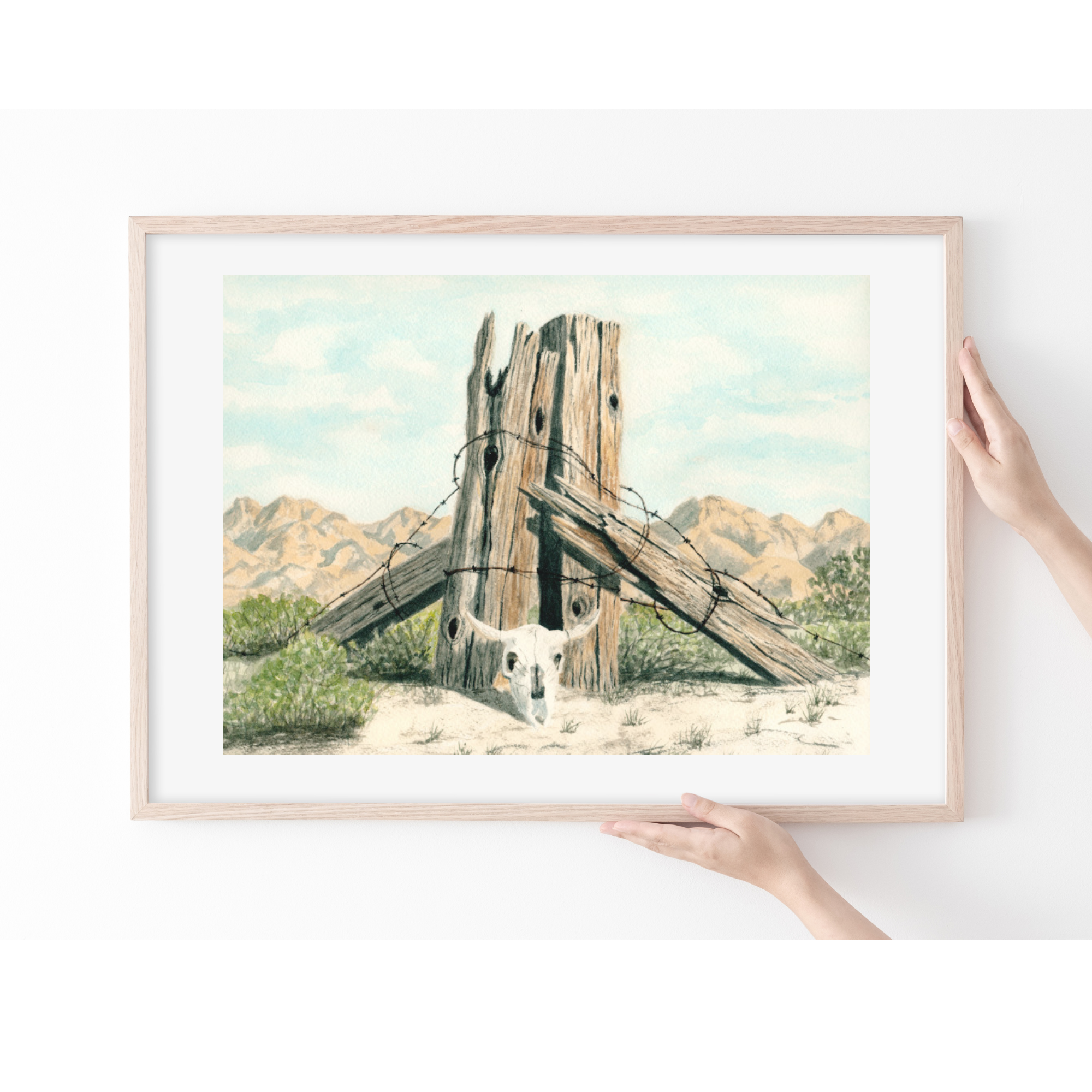 Desert Fence Art Print