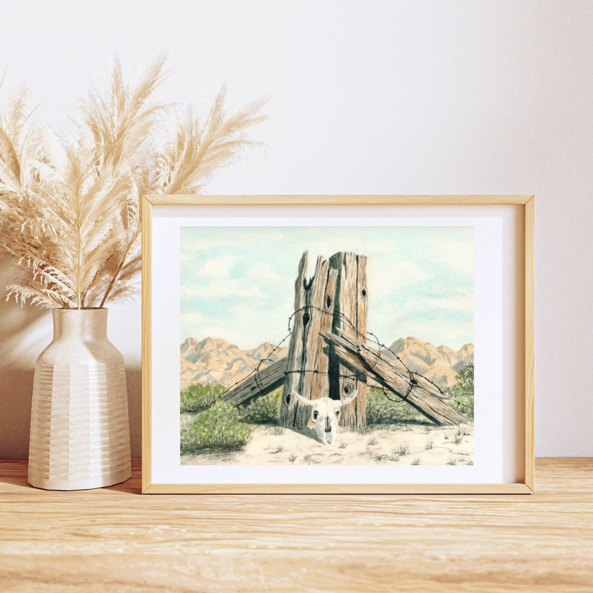 Desert Fence Art Print