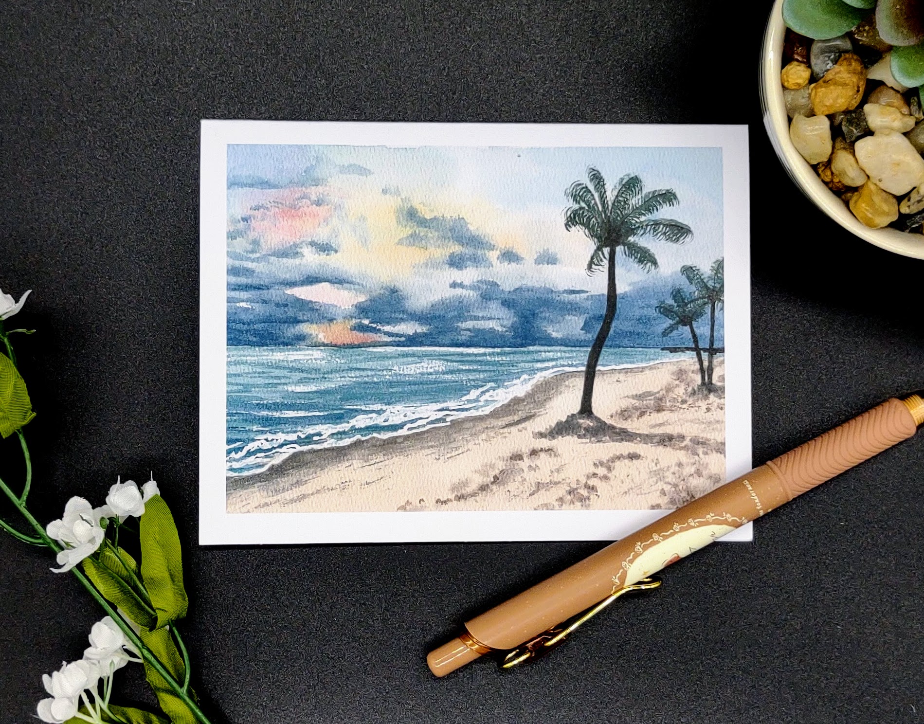 Tropical Beach Note Cards