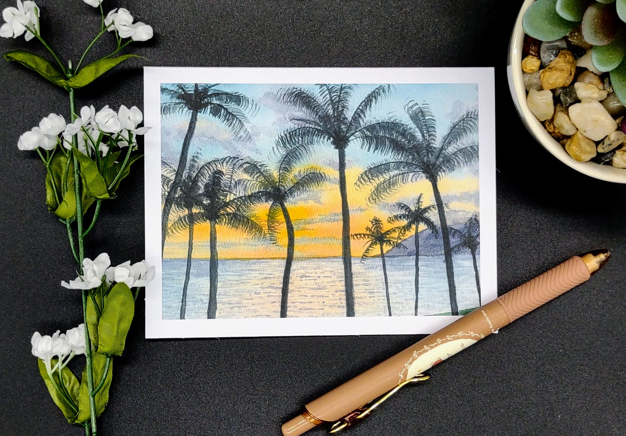 Tropical Beach Note Cards