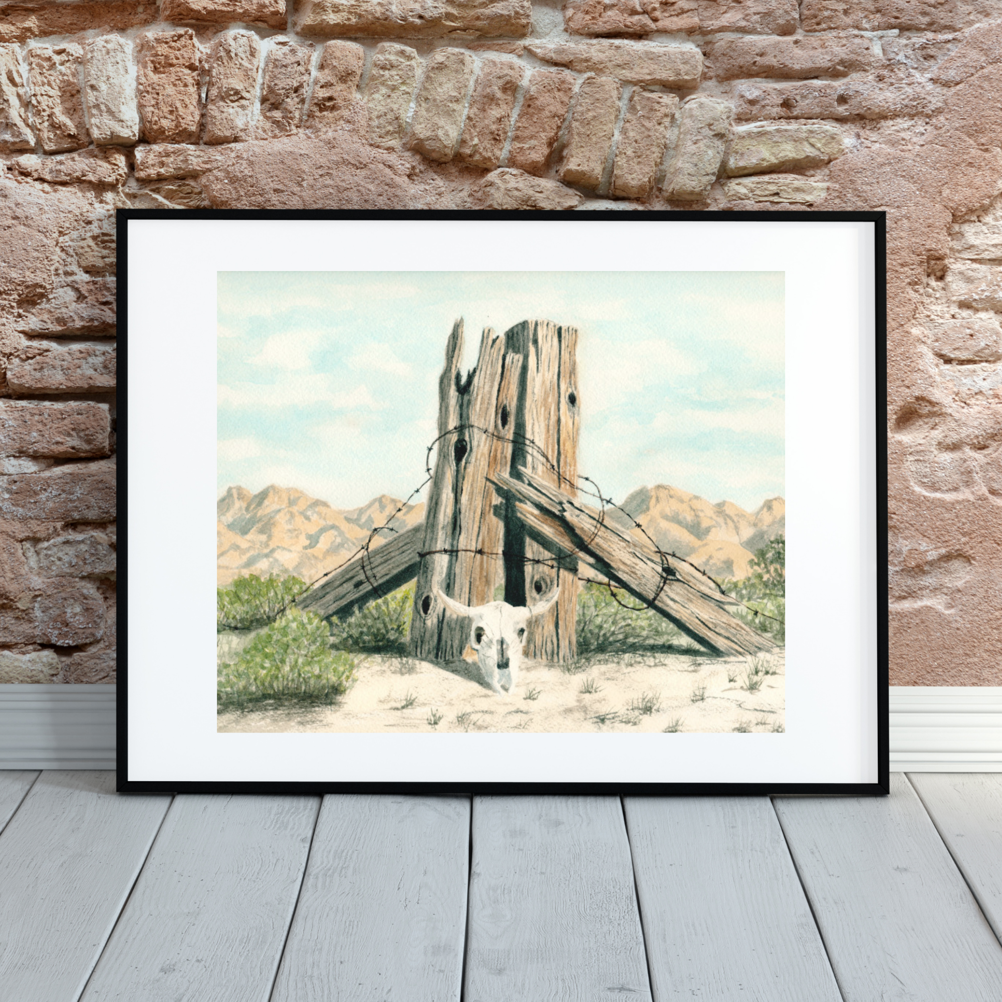 Desert Fence Art Print
