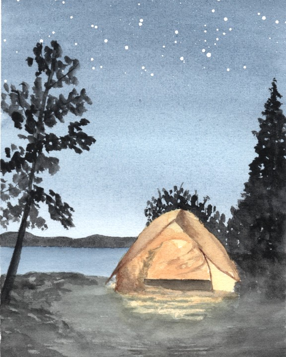 Camping Under the Stars Art Print