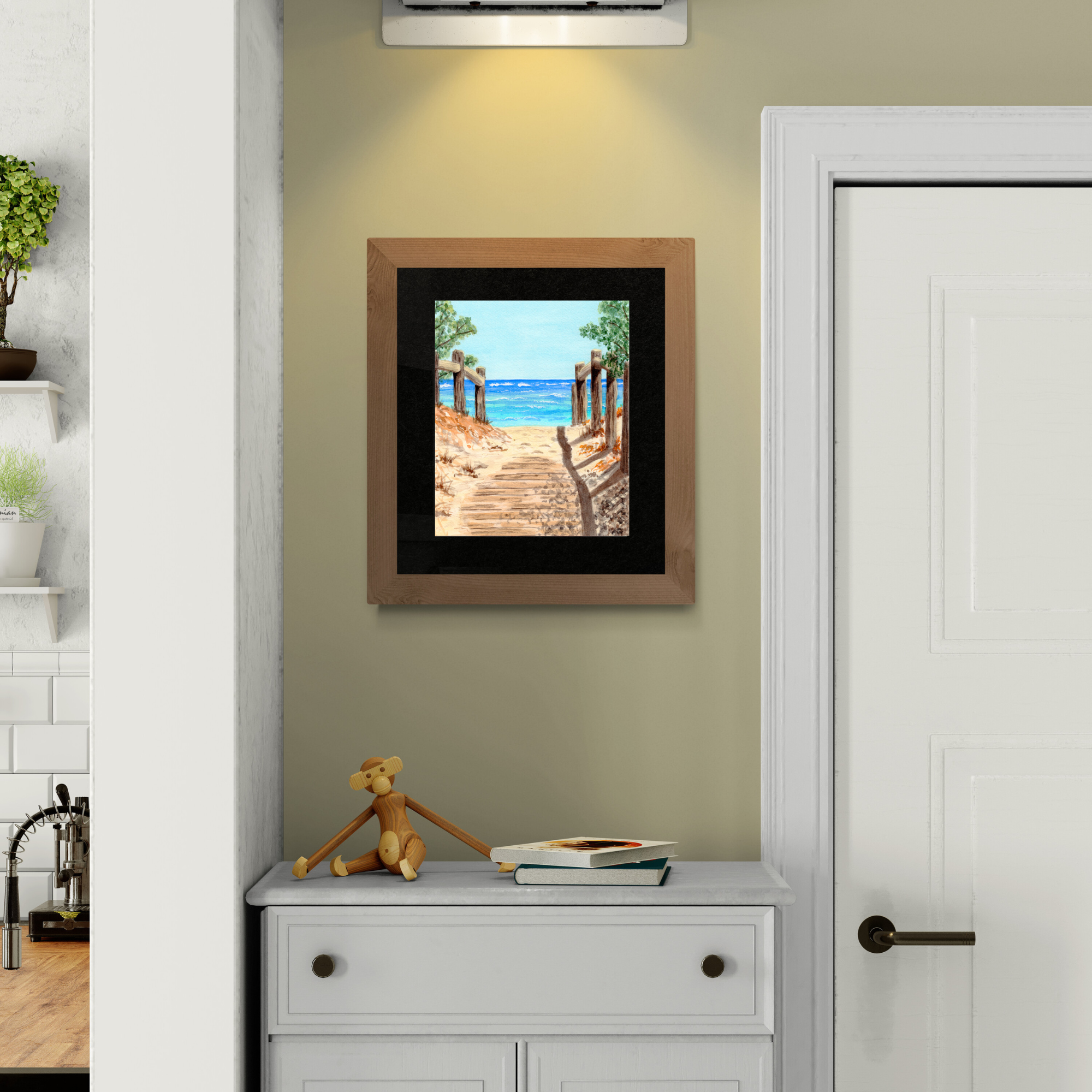 Beach Path Watercolor Art Print