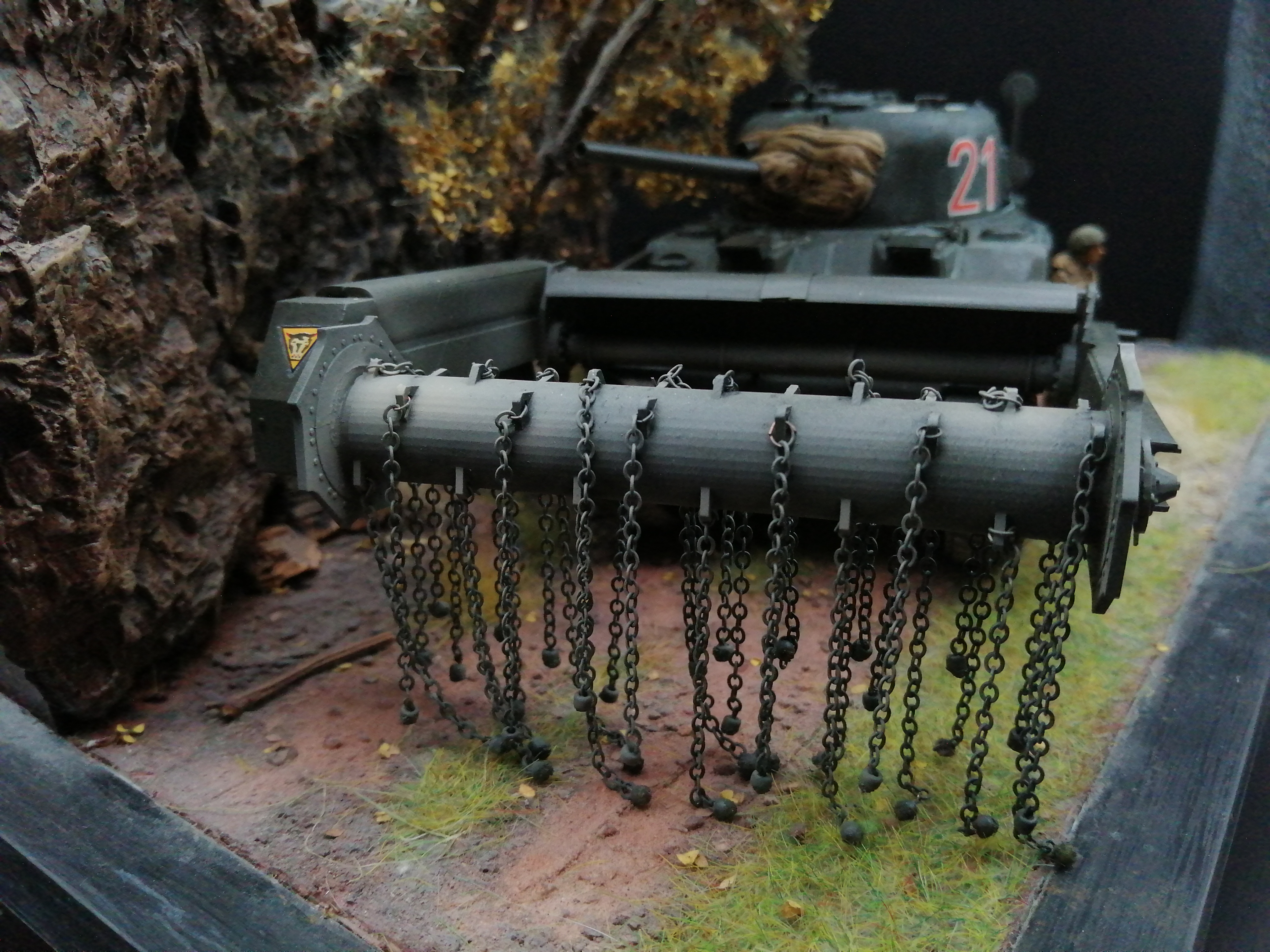 Sherman M4 crab mine flail tank 1:35 Built & Painted commission/orders