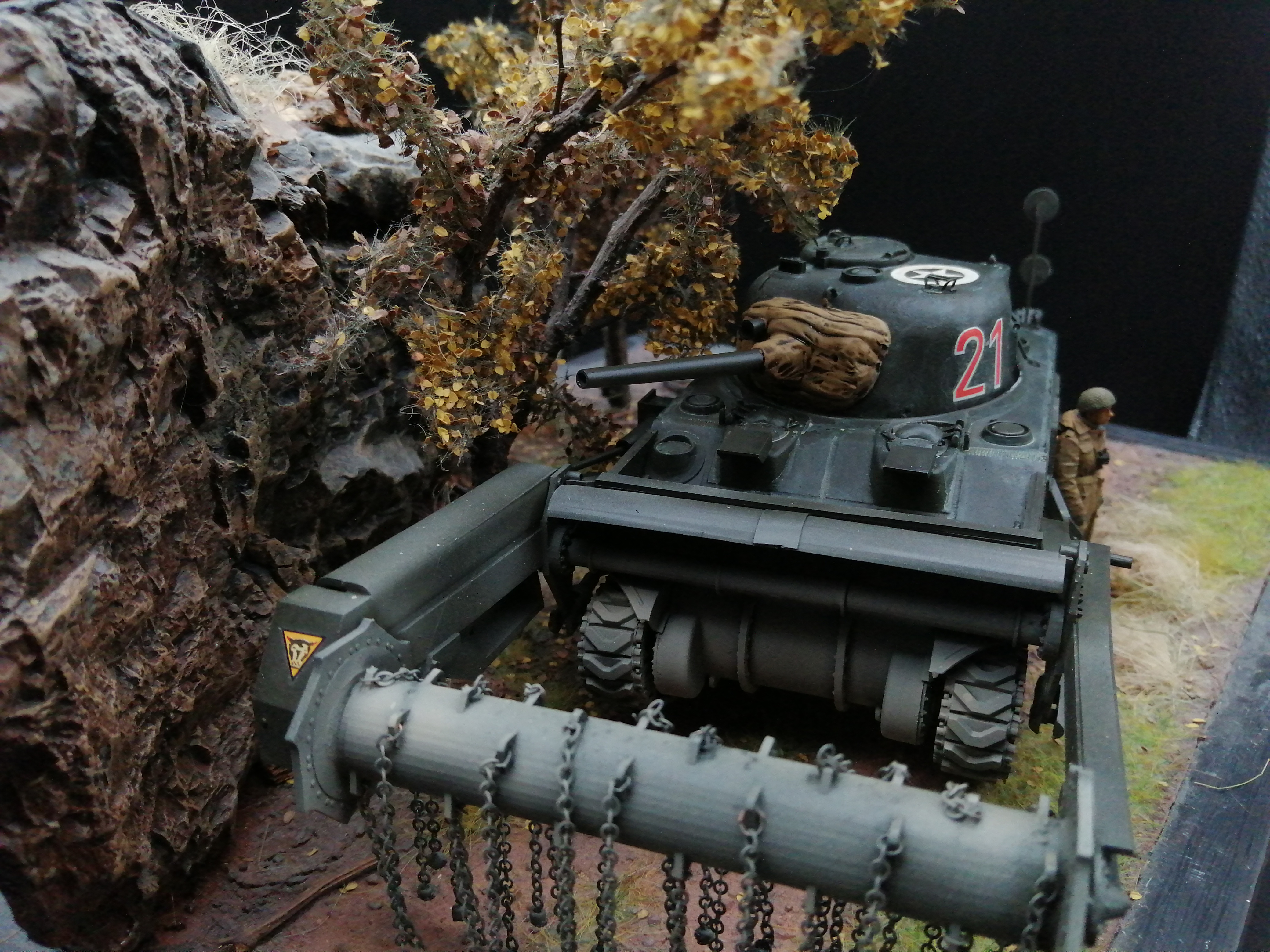 Sherman M4 crab mine flail tank 1:35 Built & Painted commission/orders