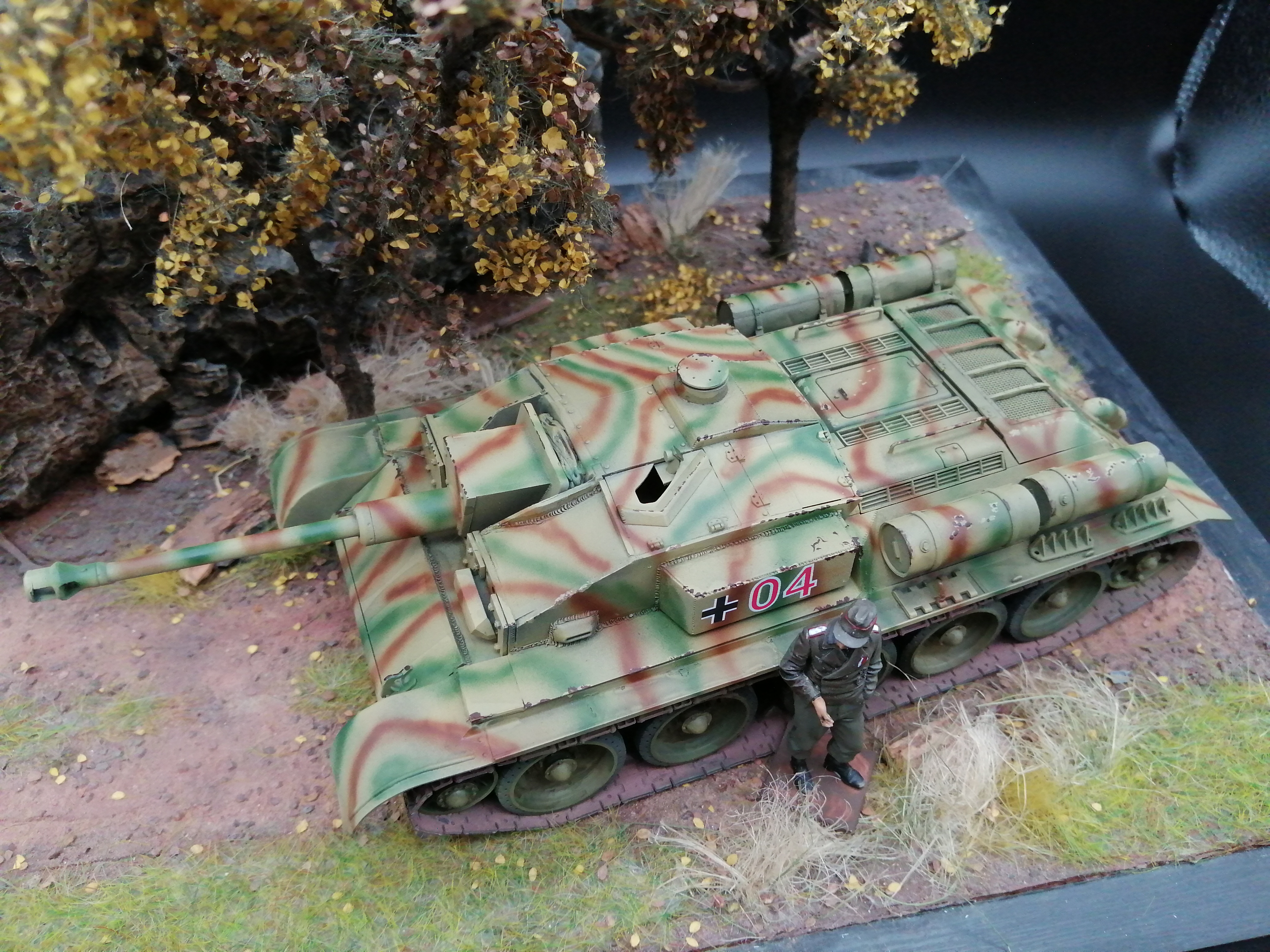 (Pre-Order) Bronco Models German StuG III Ausf C/D with 75mm and T34, conversion 1:35, Built & Painted