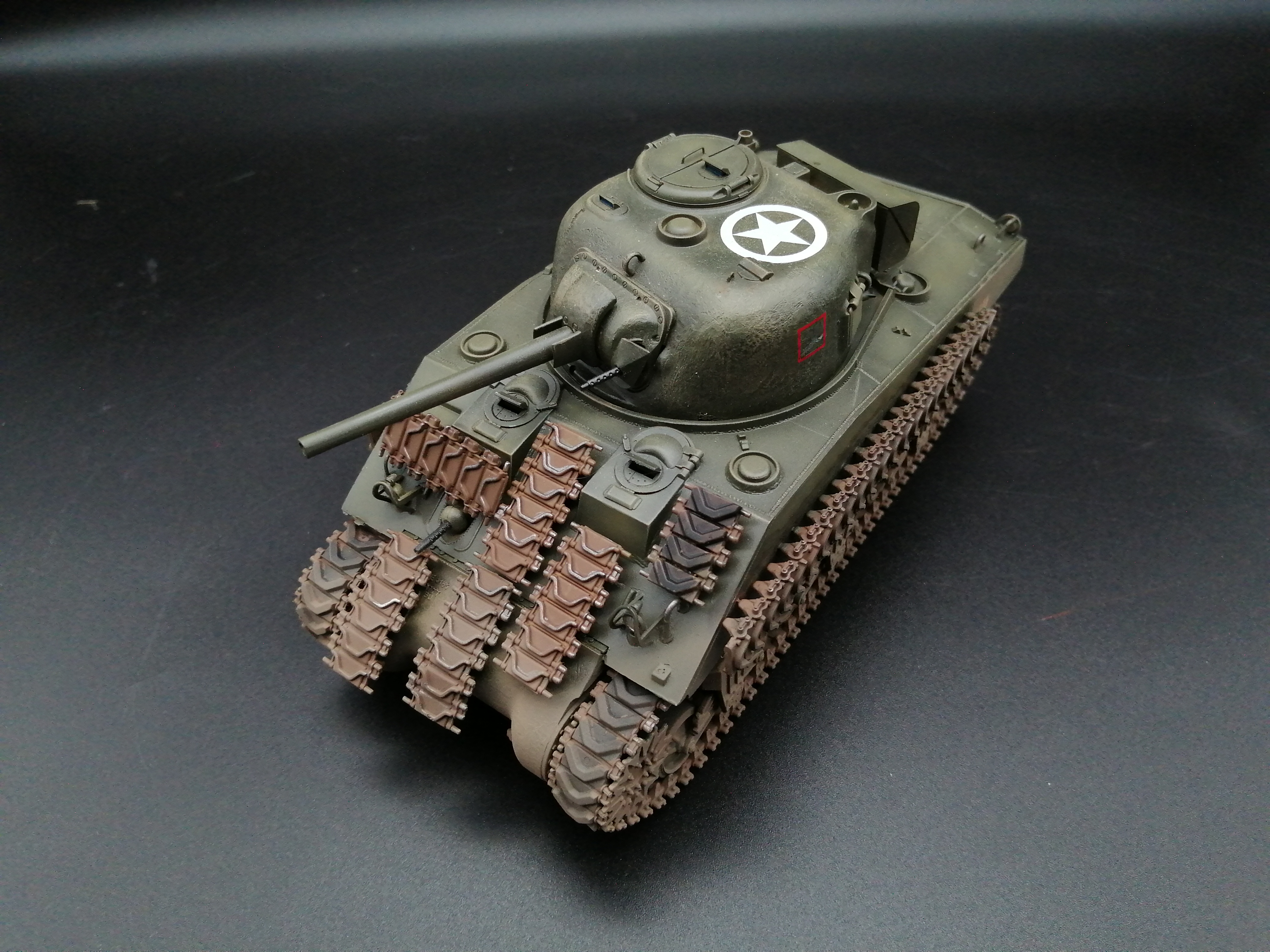 (Pre-Order) Tamiya US tank Sherman M4A2 1:35, Built & Painted conversion