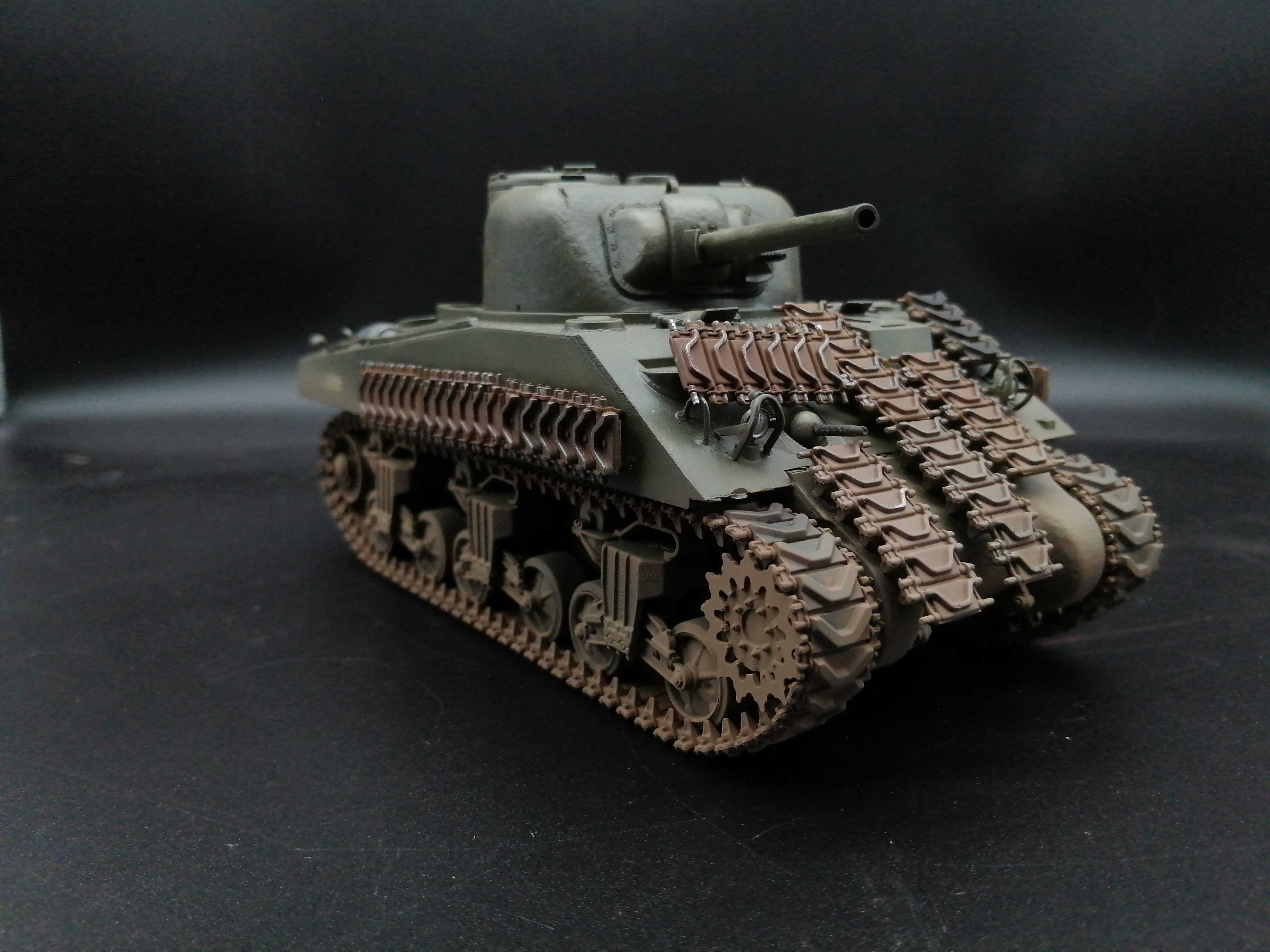 (Pre-Order) Tamiya US tank Sherman M4A2 1:35, Built & Painted conversion
