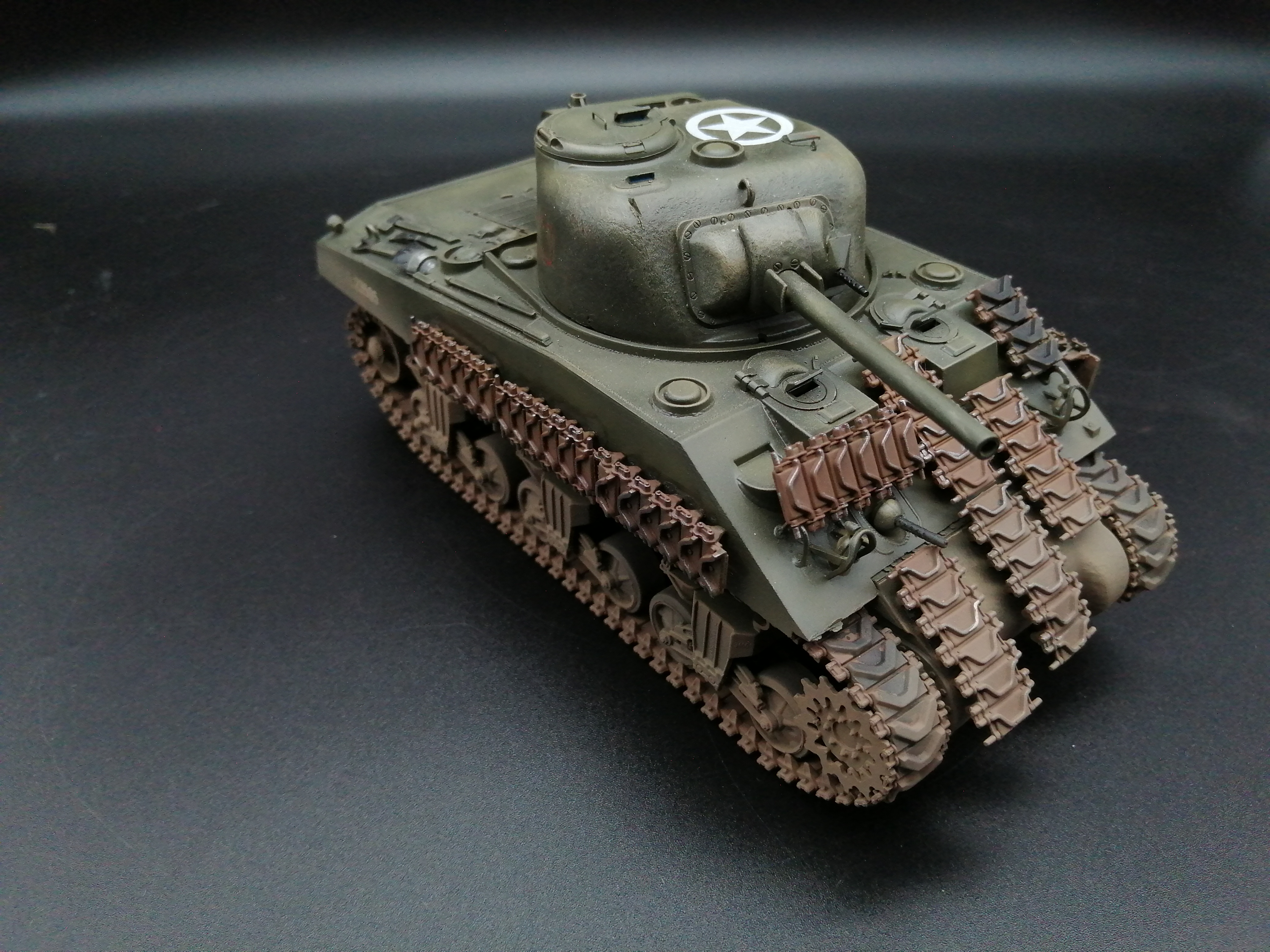 (Pre-Order) Tamiya US tank Sherman M4A2 1:35, Built & Painted conversion